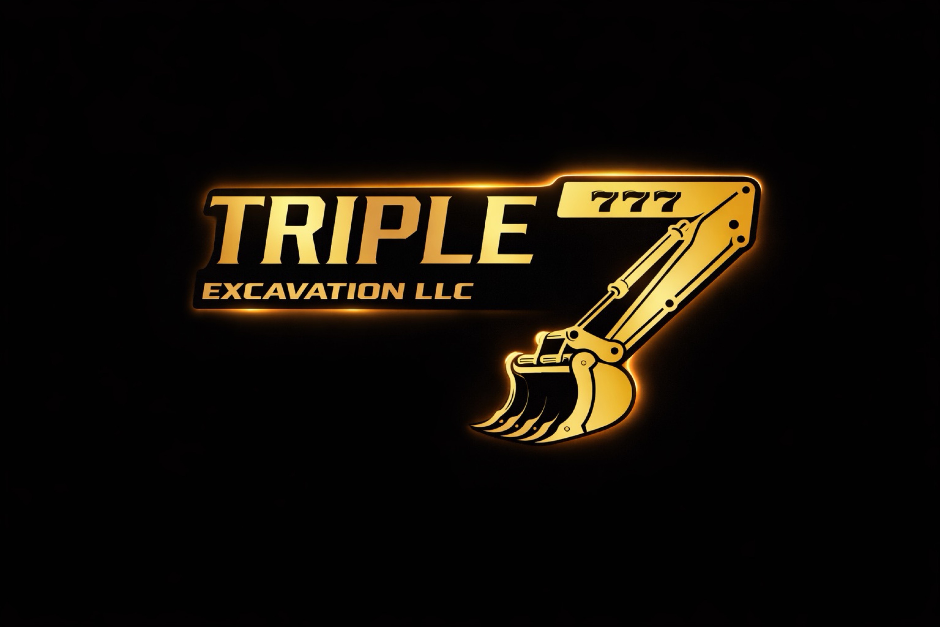 Triple 7 Excavation & Construction Logo