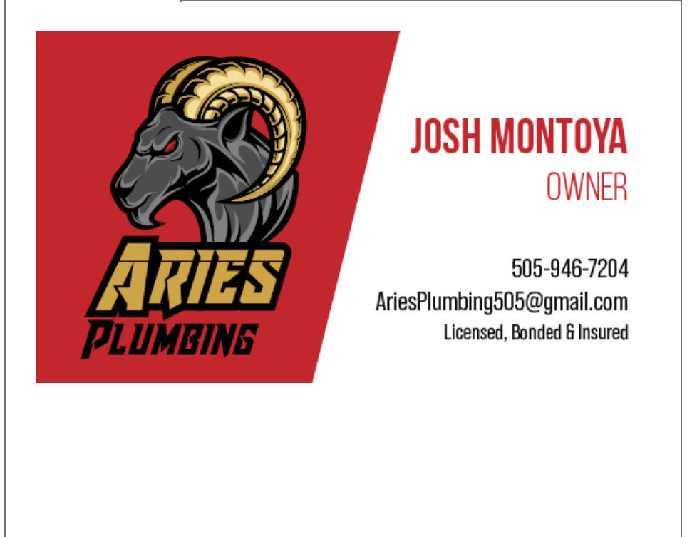Aries Plumbing Logo