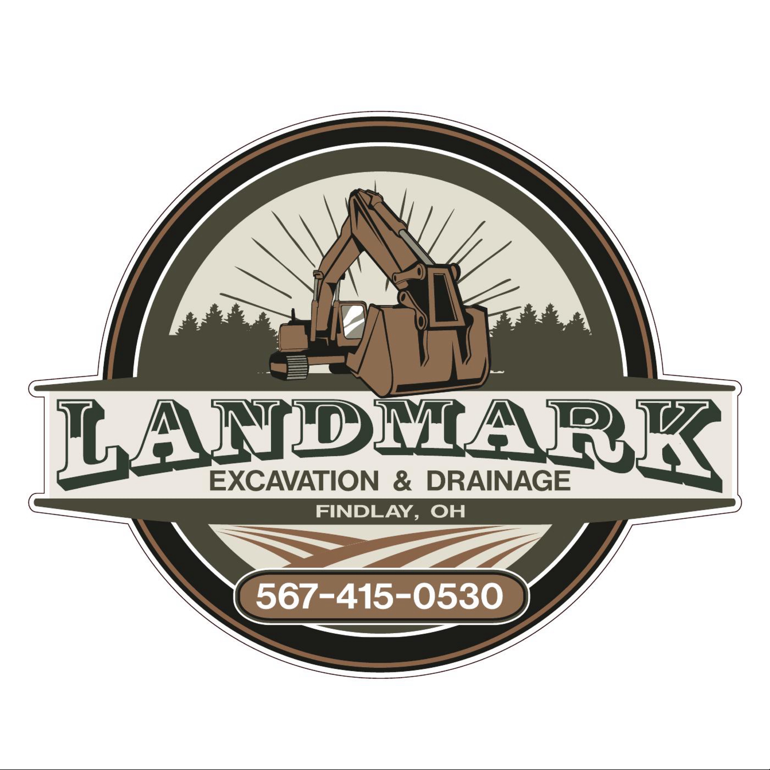 Landmark Excavation and Drainage Logo