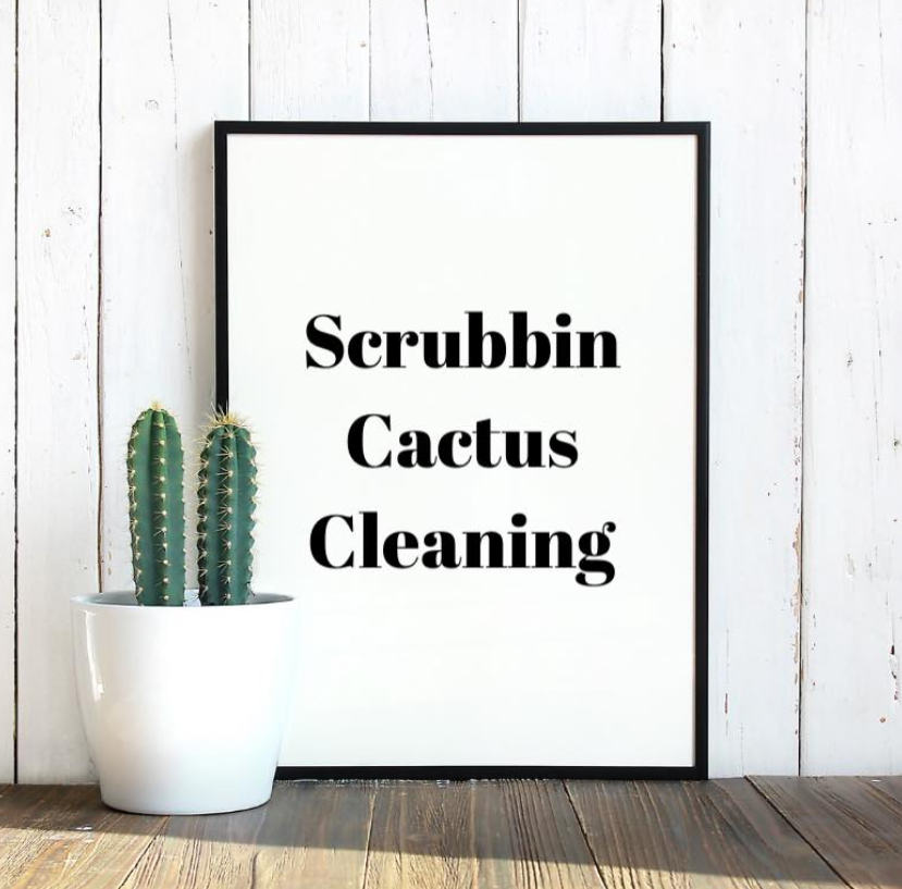 Scrubbin Cactus Cleaning Logo