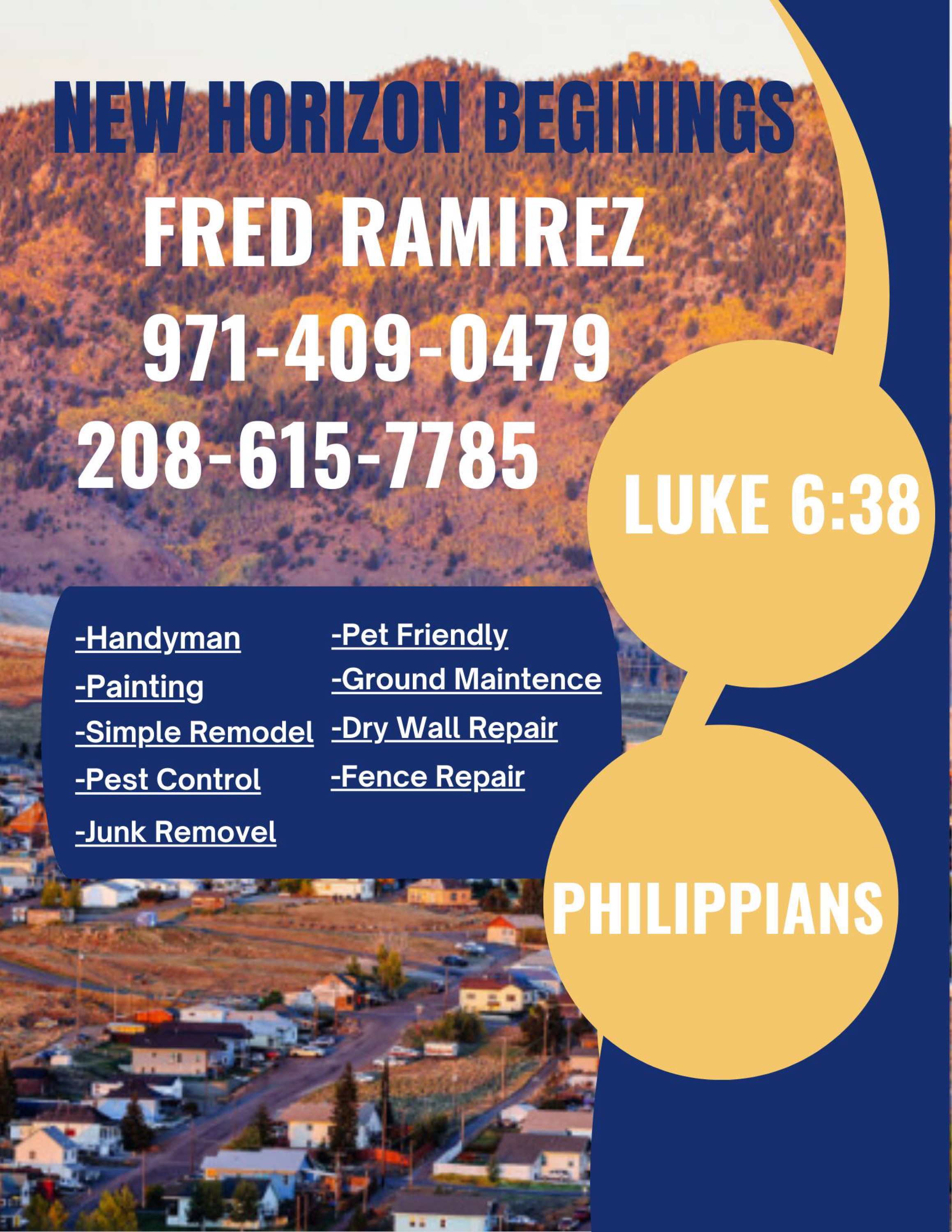 New Horizon Beginnings Landscaping and Handyman Service Logo