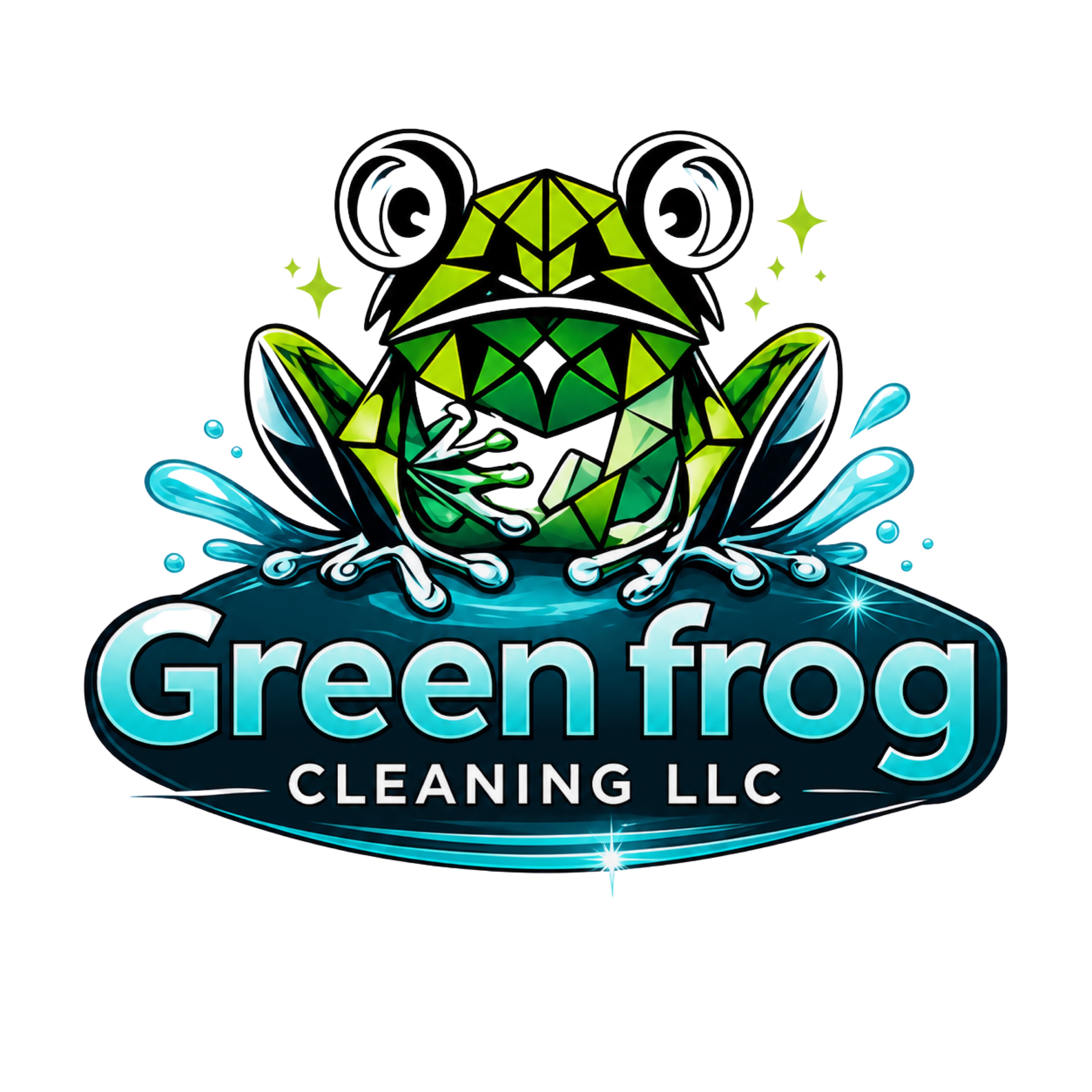 Green Frog Cleaning Logo