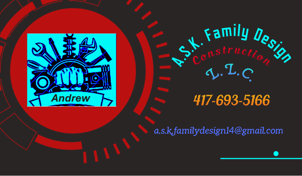 A.S.K. Family Design Construction Logo