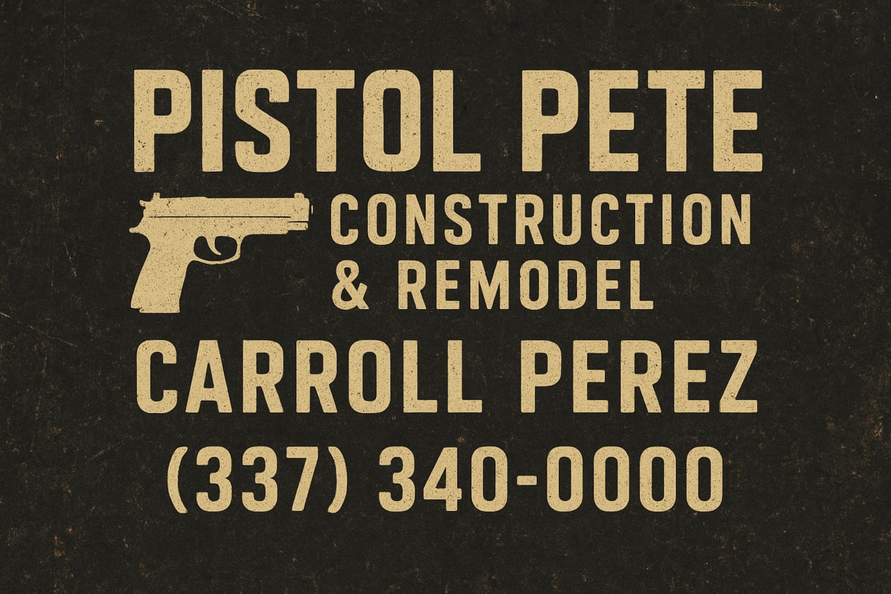 Pistol Pete Construction and Remodel Logo