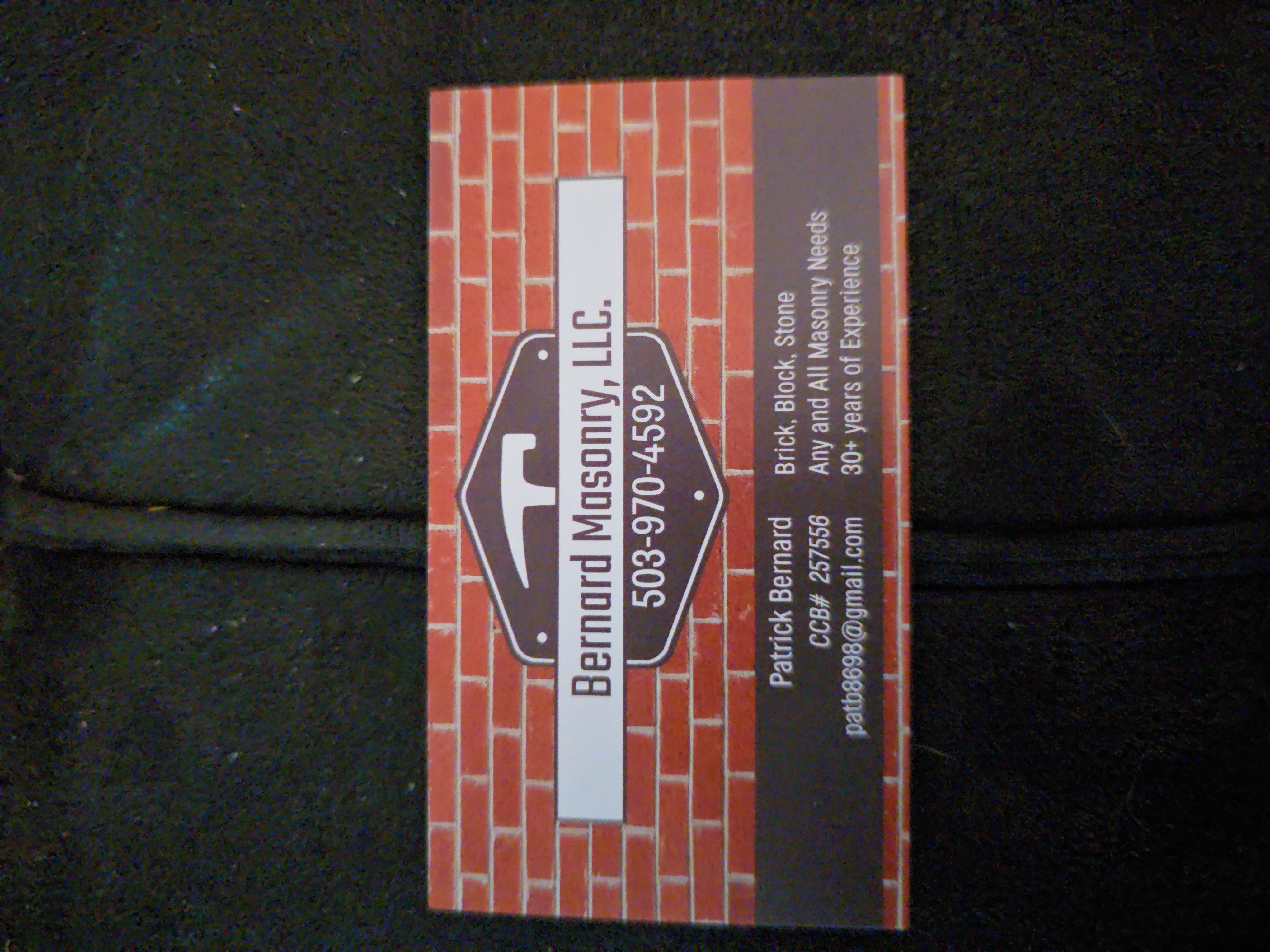 Bernard Masonry, LLC Logo