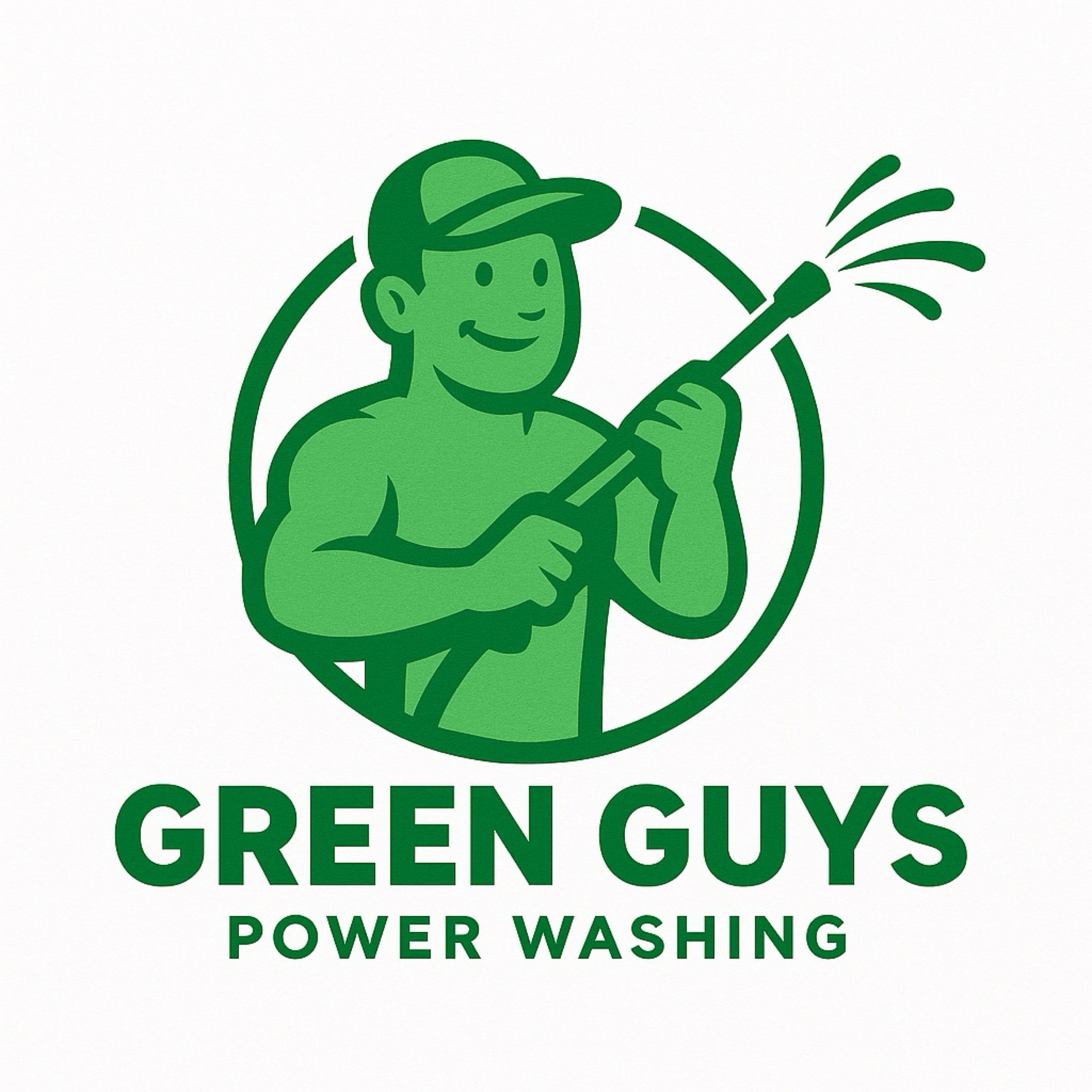 Green guys pressure washing Logo
