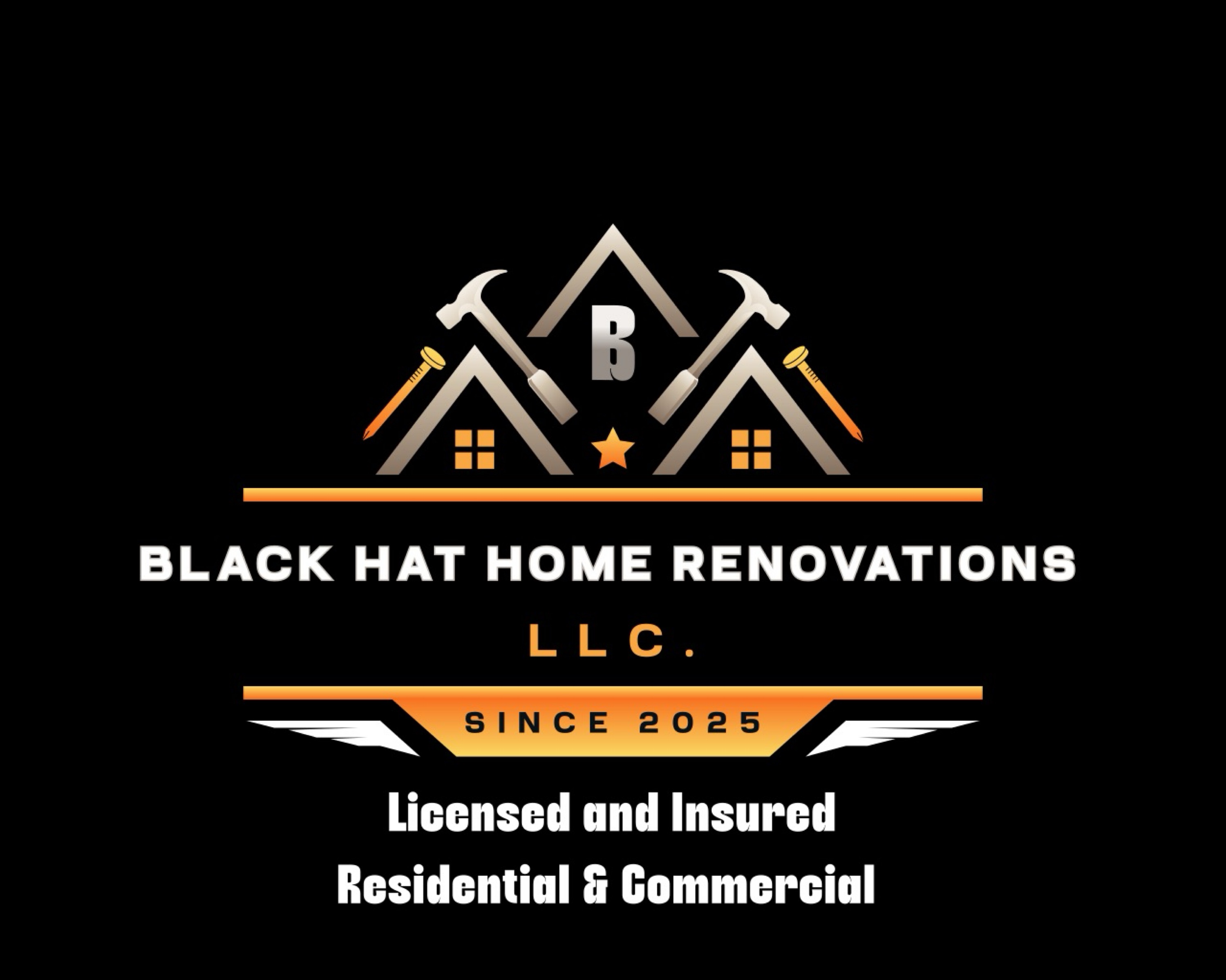 Black Hat Home Renovations LLC. Logo