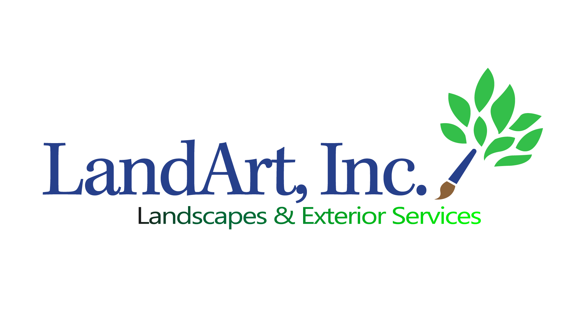 LandArt, Inc. Landscapes & Exterior Services Logo