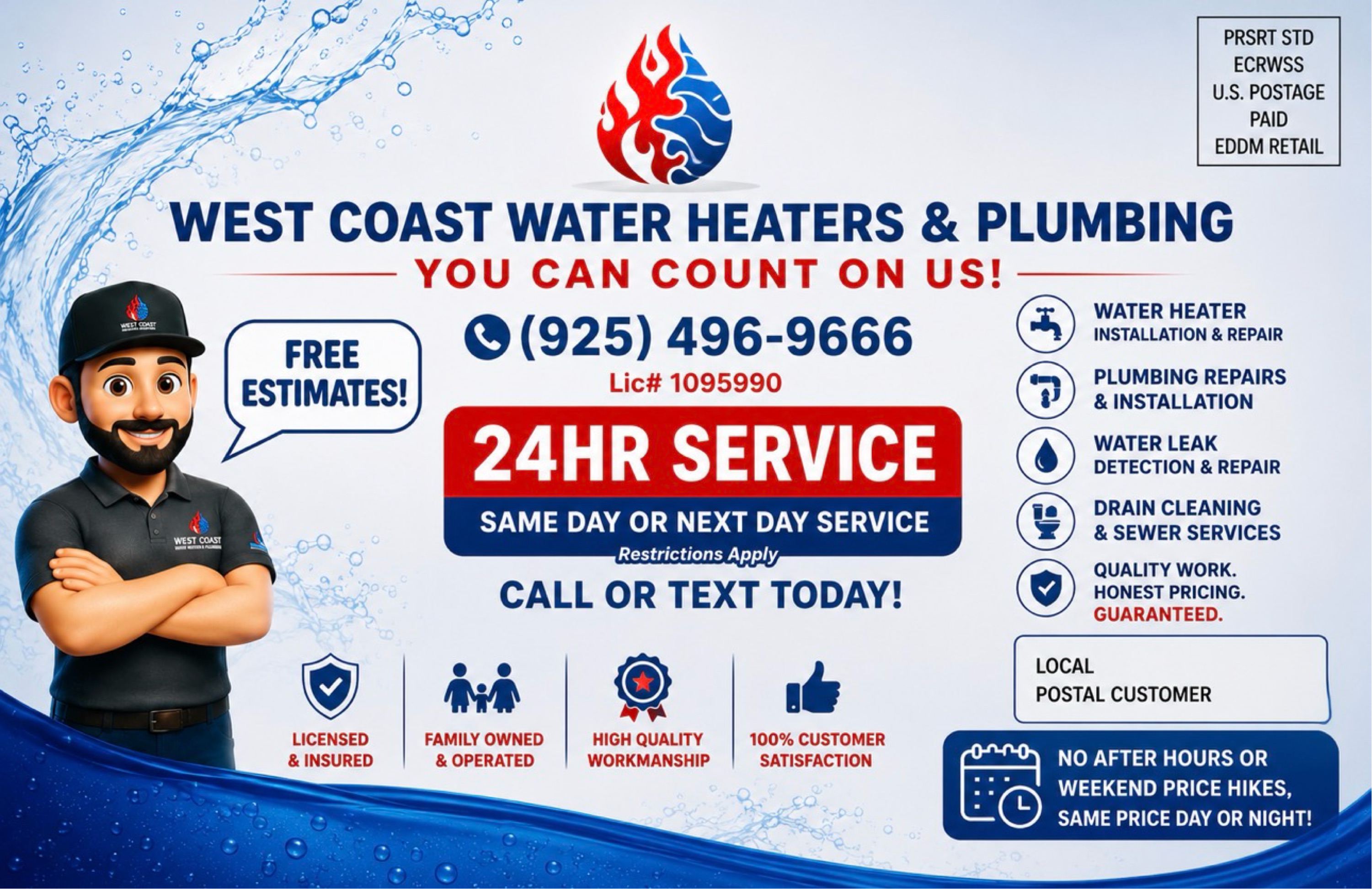 West Coast Water Heaters & Plumbing Logo
