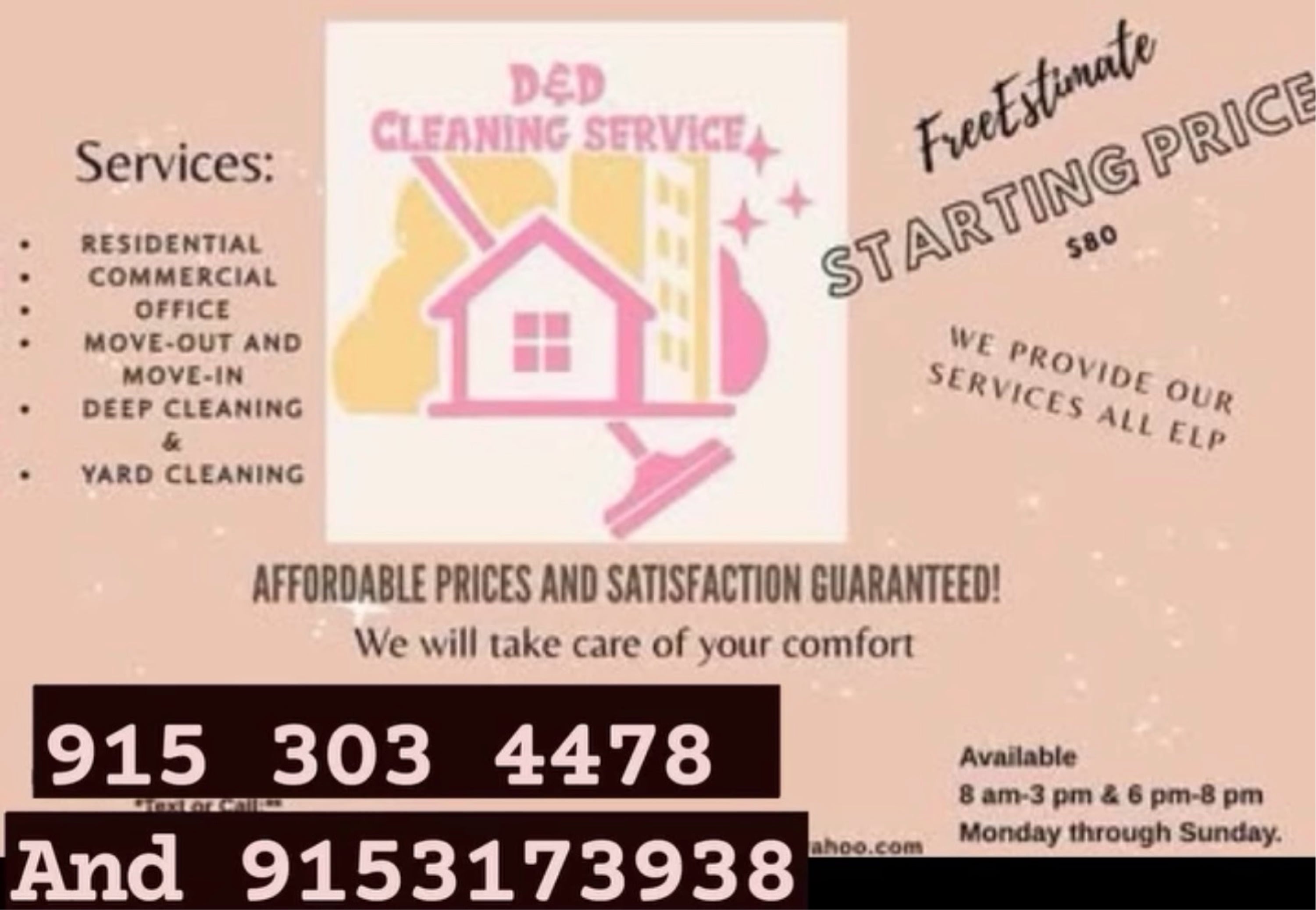D&D cleaning services Logo
