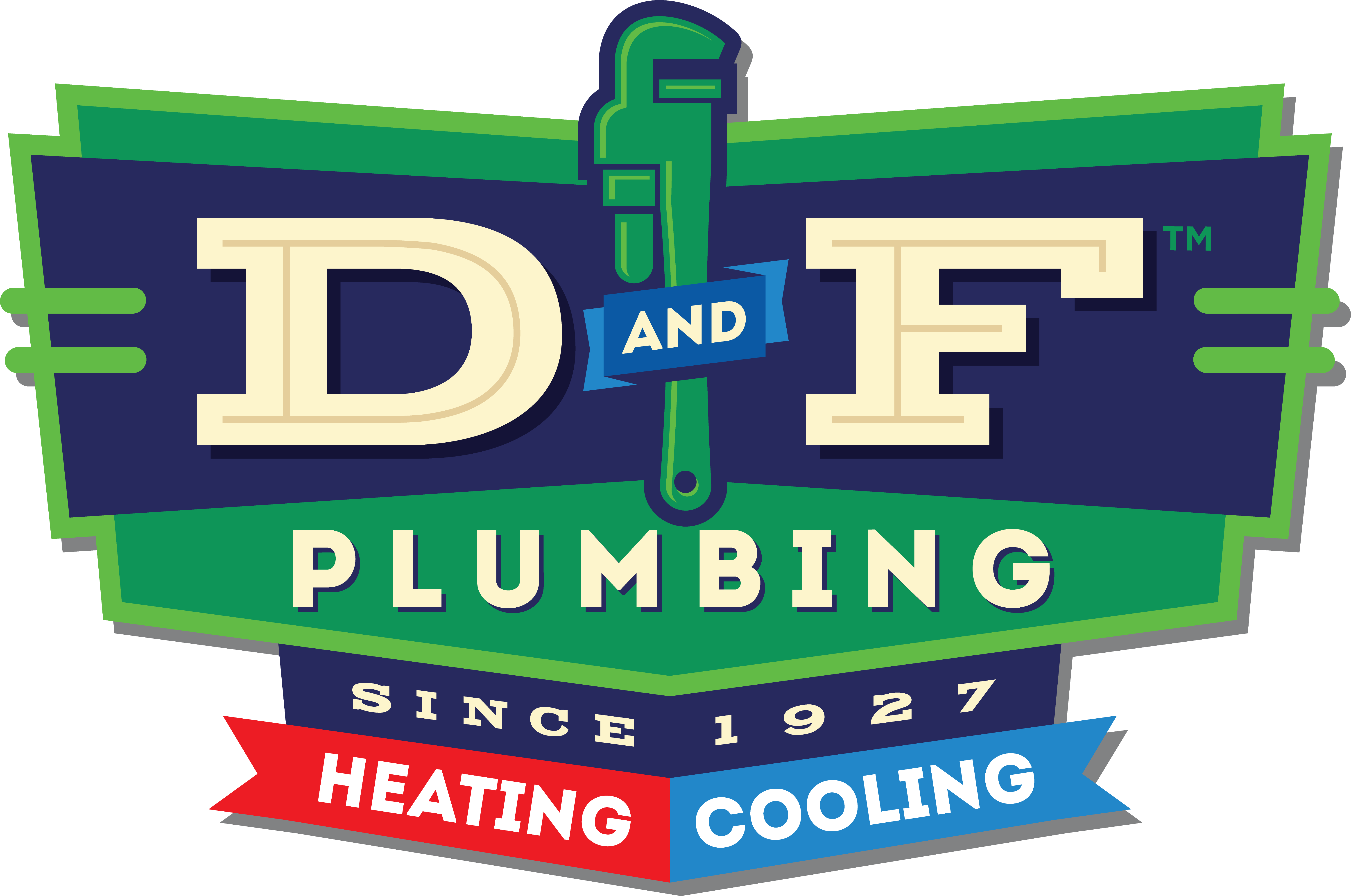 D & F Plumbing, Heating and Cooling Logo