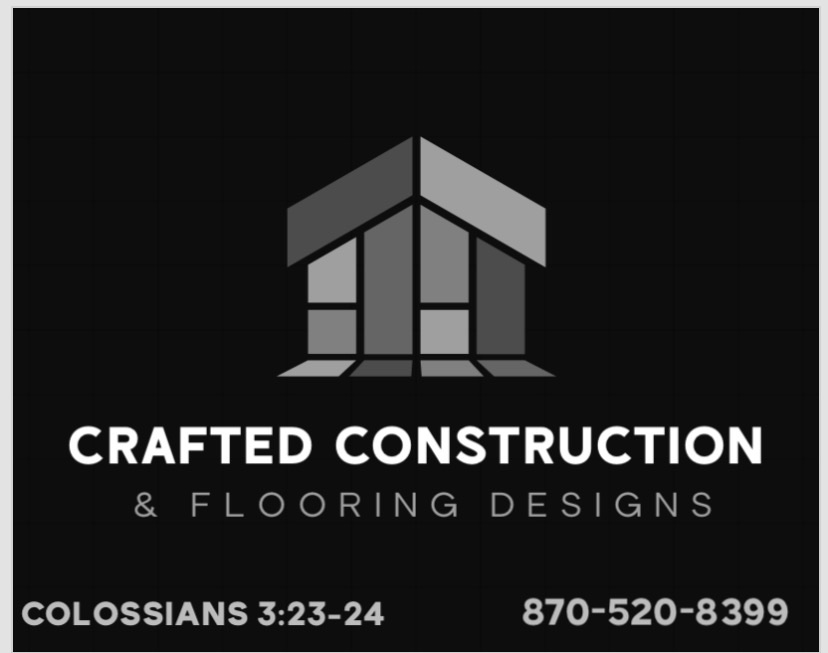 Crafted Construction and Flooring Design Logo