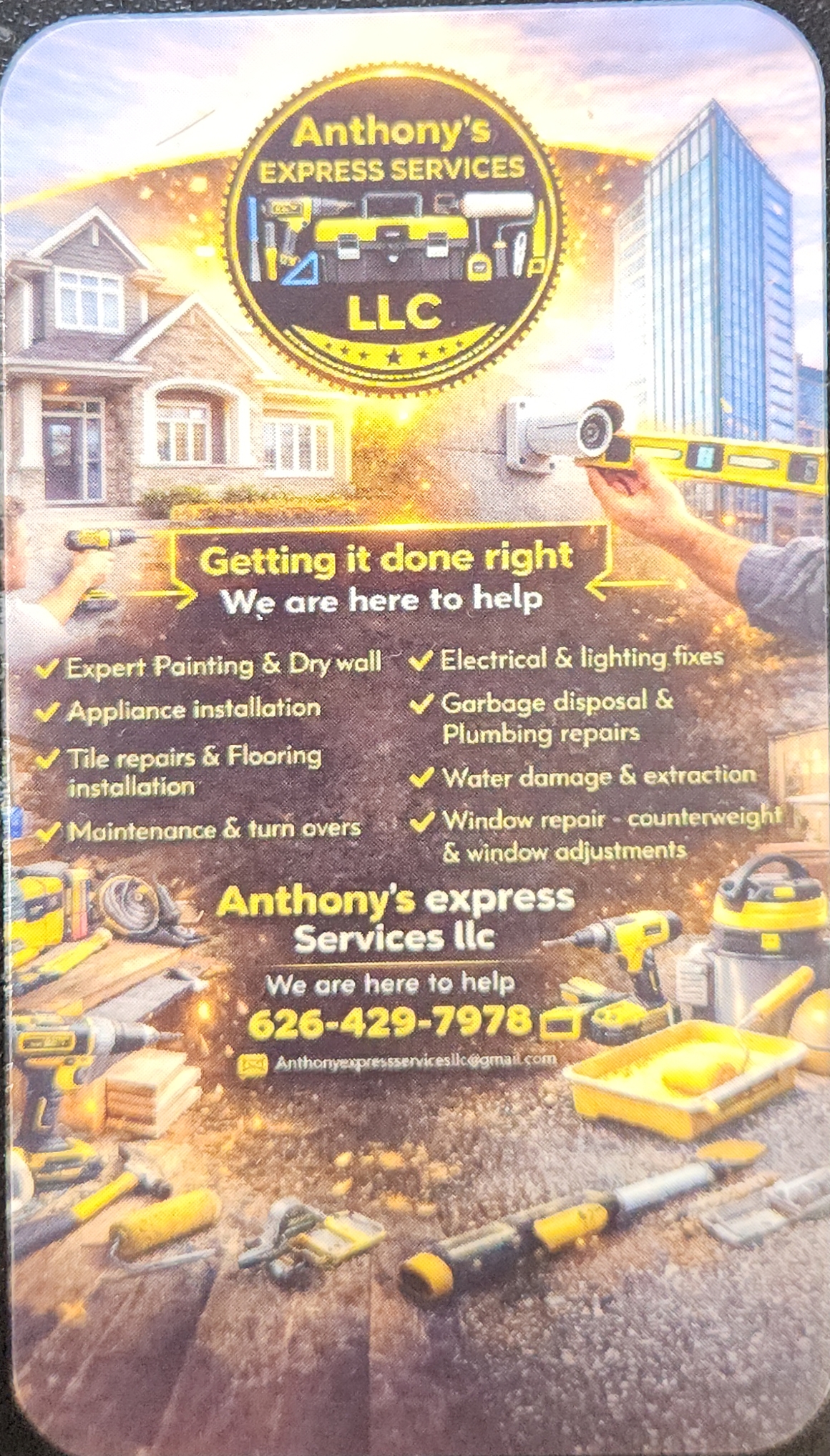 Anthony's Express Services - Unlicensed Contractor Logo