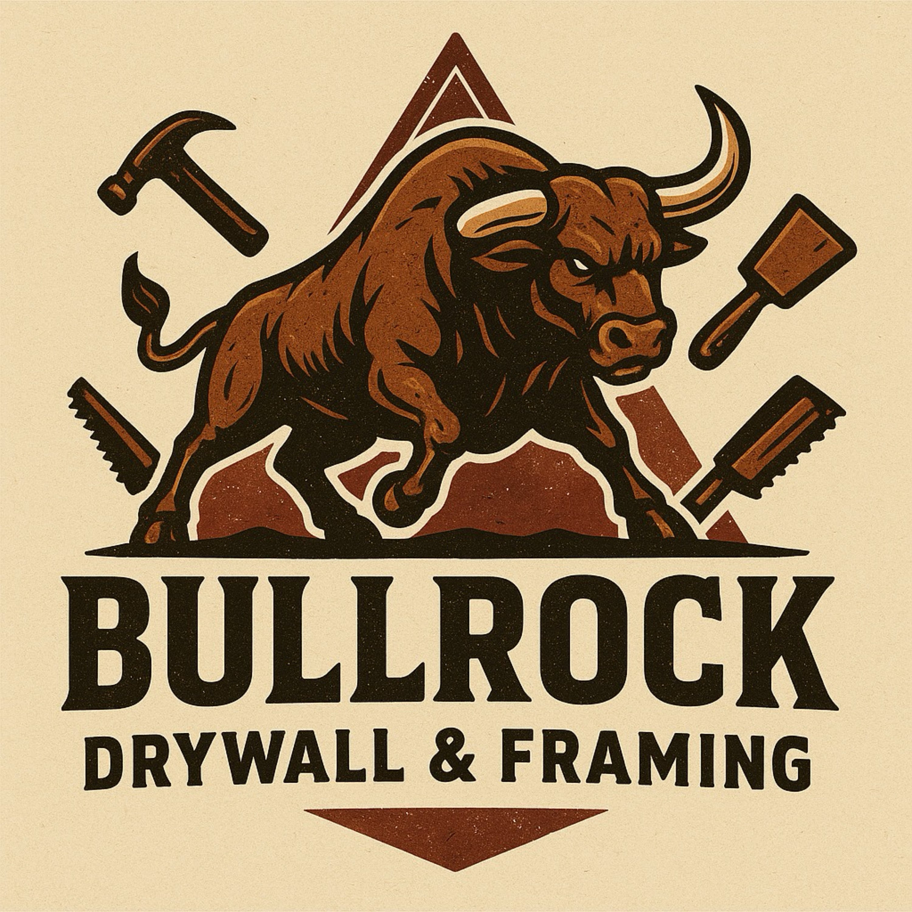 Bullrock Drywall and Framing Logo