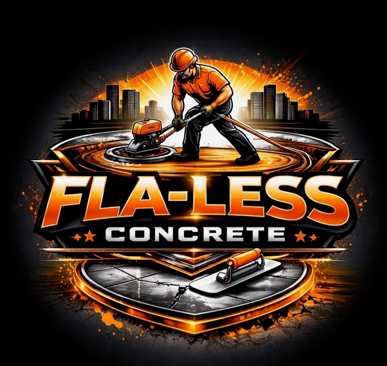 FLA-LESS CONCRETE CO. L.L.C Logo