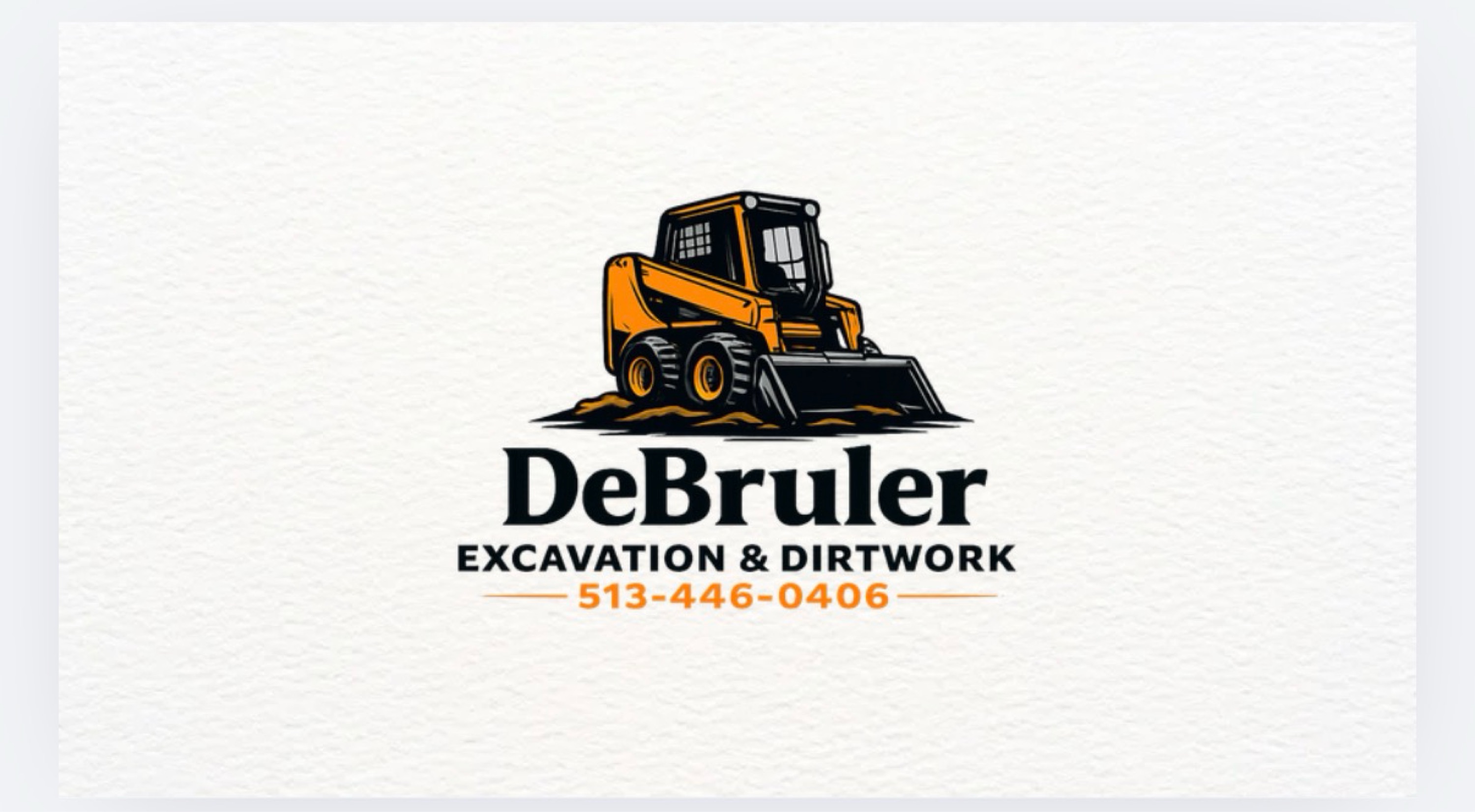 Debruler Excavation and Dirt Work Logo