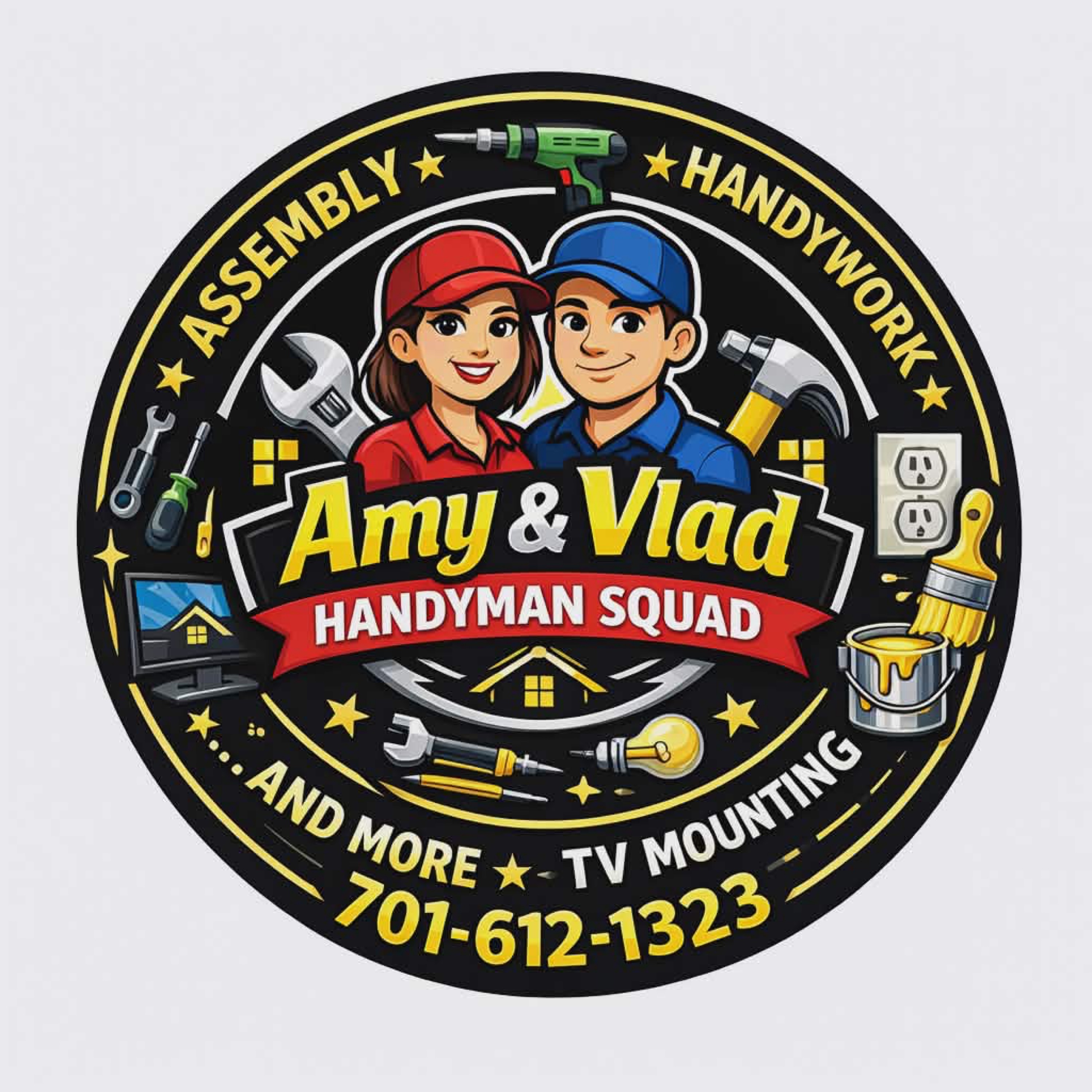 Amy and Vlads Handyman Squad Logo