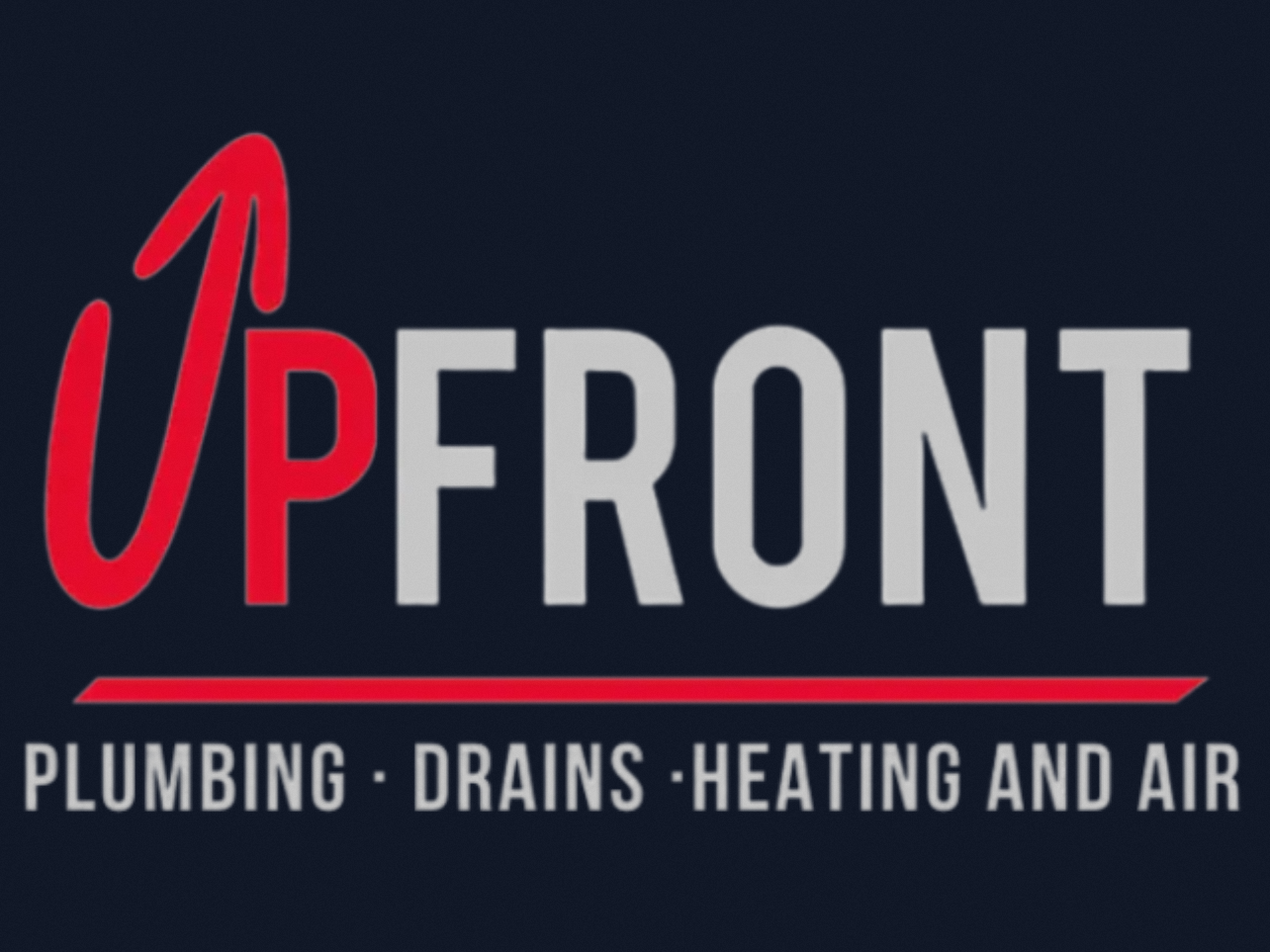 Upfront Plumbing Drains Heating and Air Logo