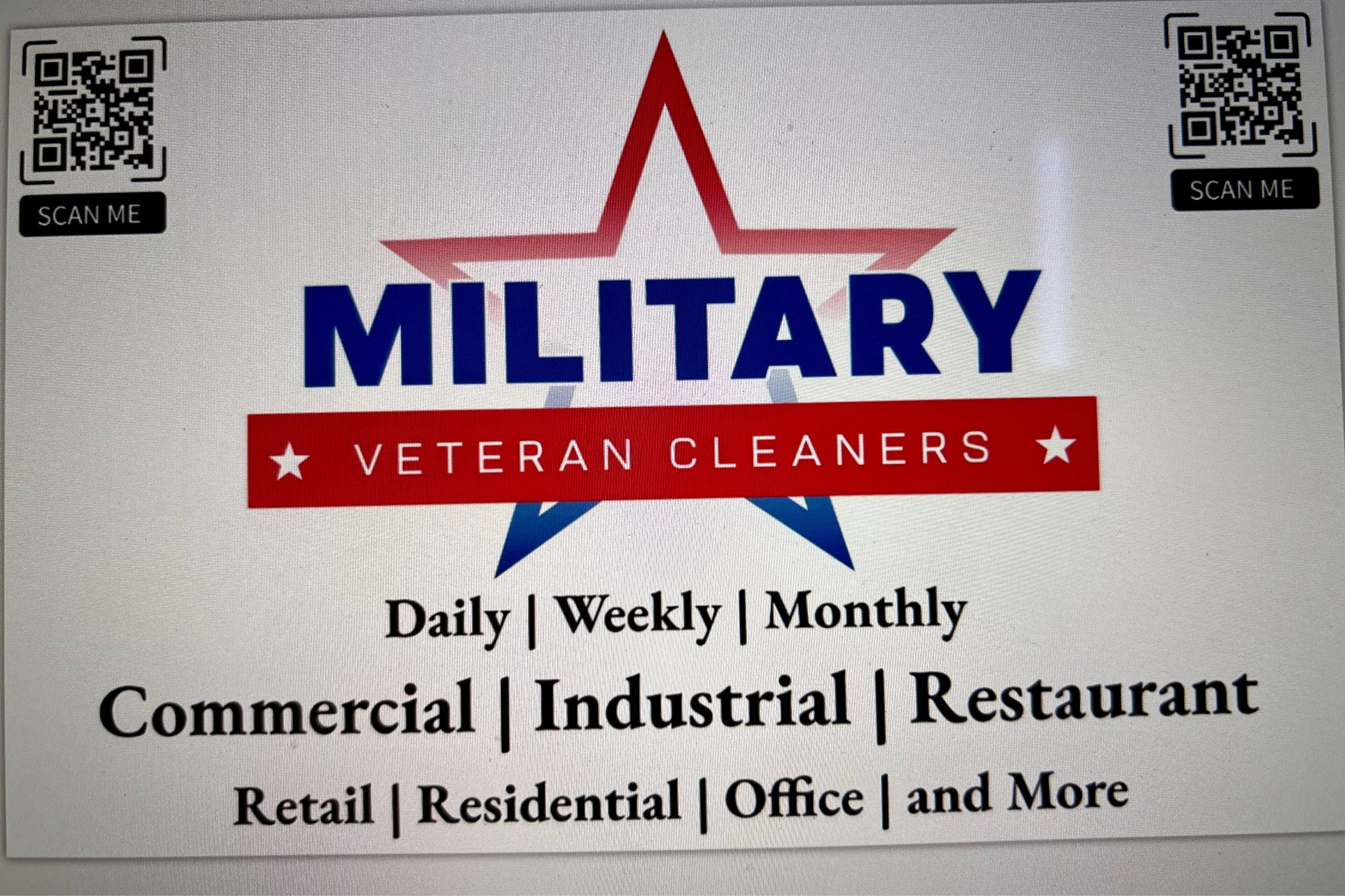 Military Veteran Cleaners Logo