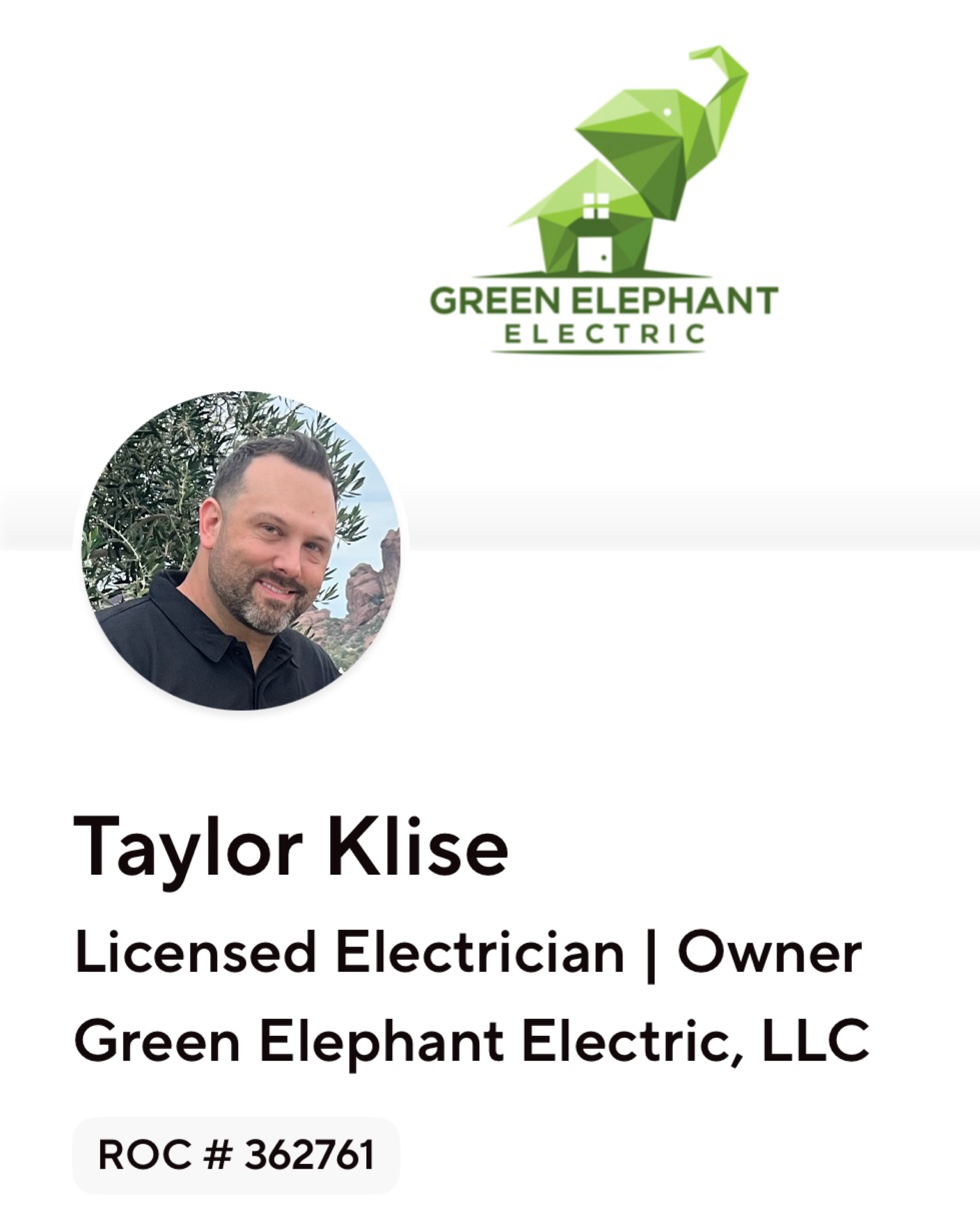 Green Elephant Electric LLC Logo