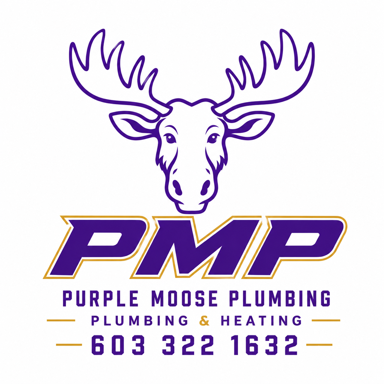 Purple Moose Plumbing Logo