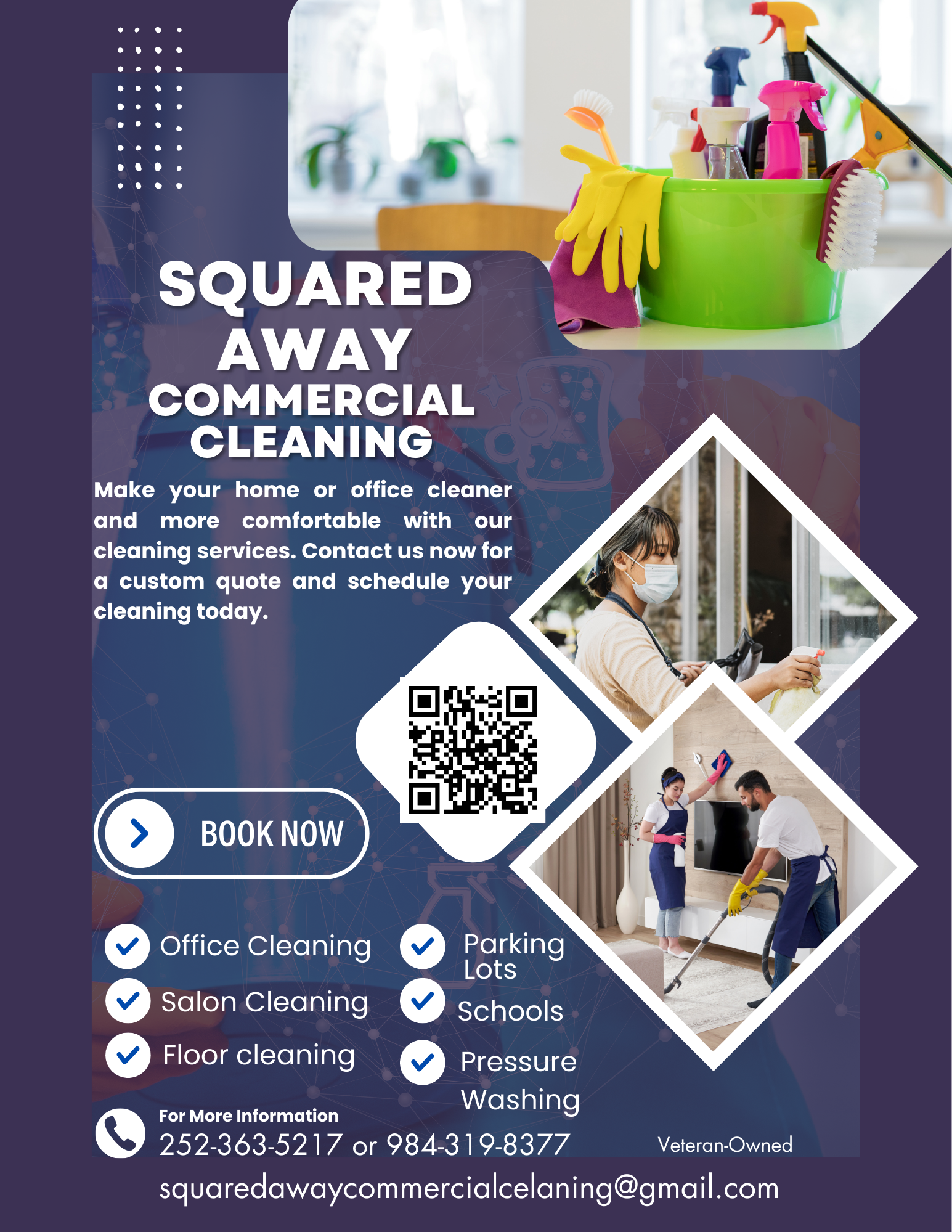 Squared Away Commercial Cleaning Logo