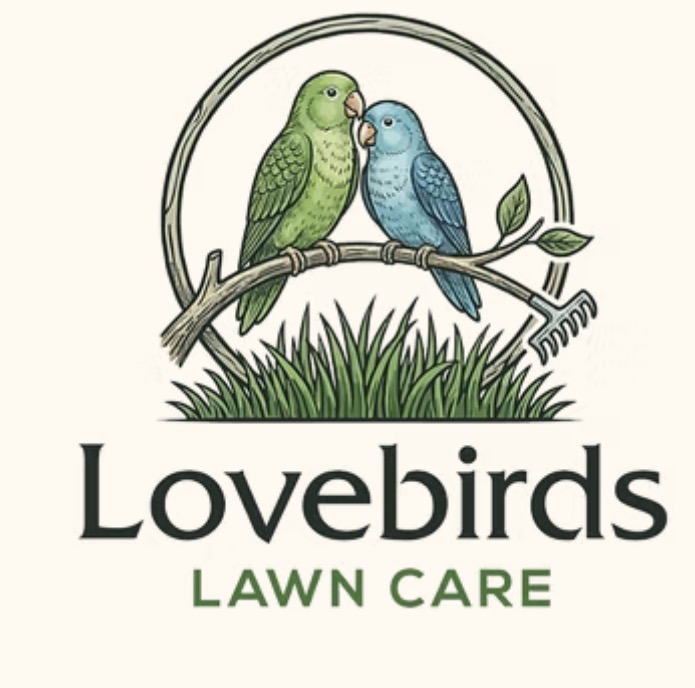 Lovebirds Lawn care Logo