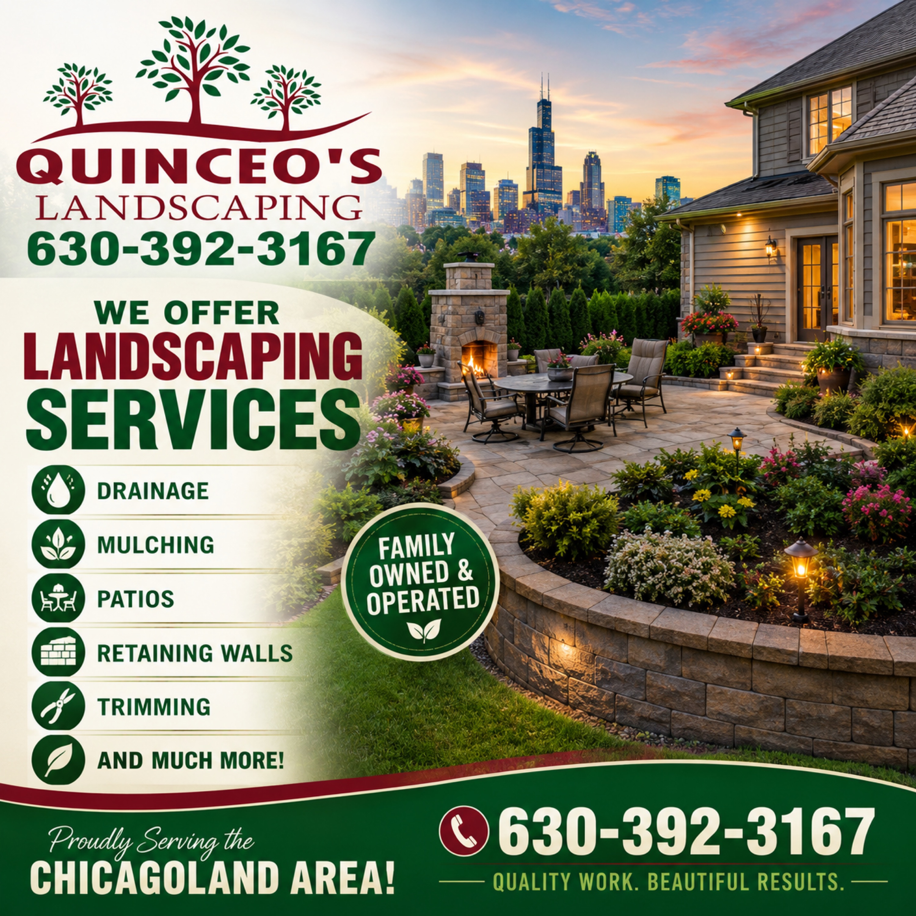 Quinceo's landscaping Logo