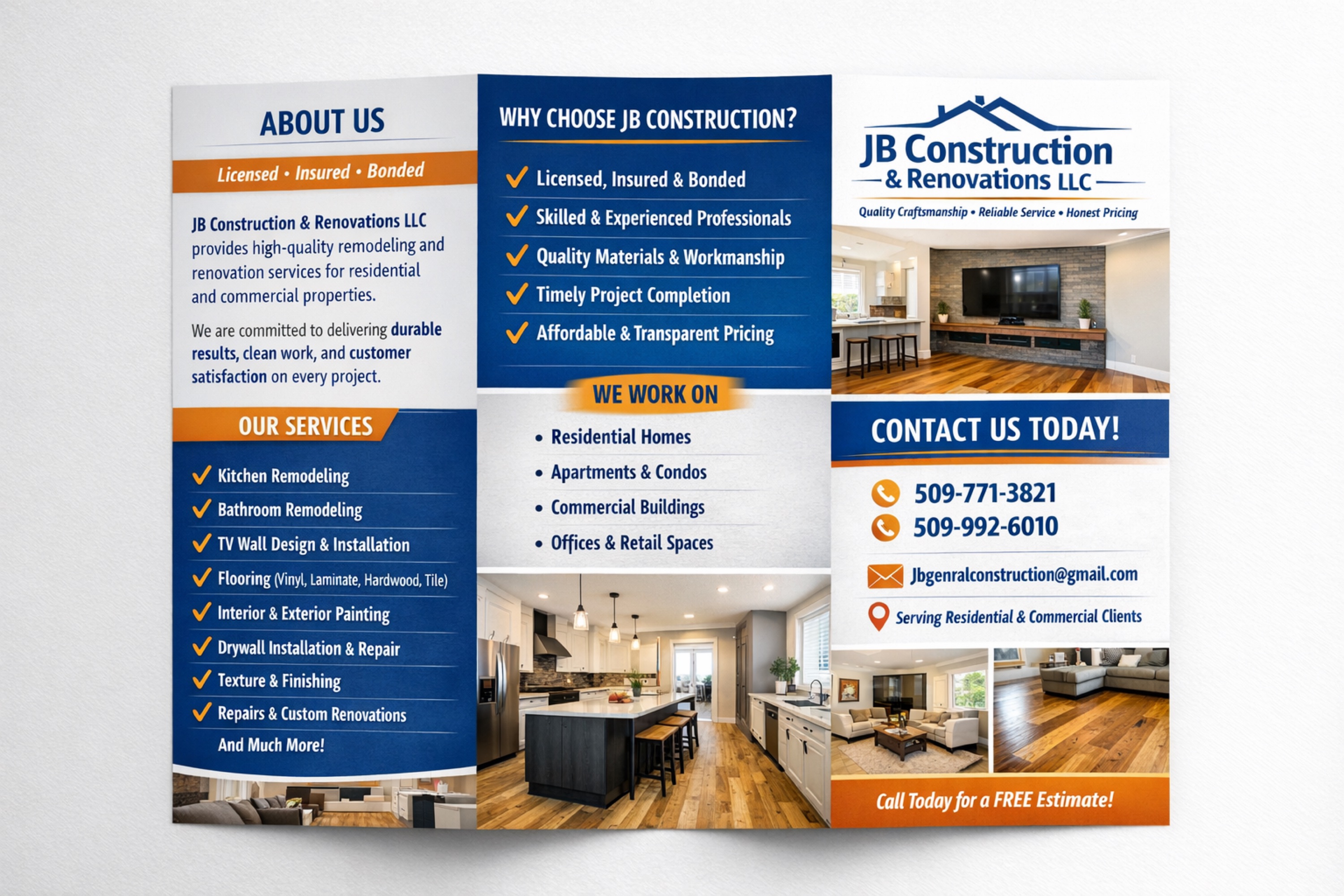 J&B CONSTRUCTION AND RENOVATIONS LLC Logo