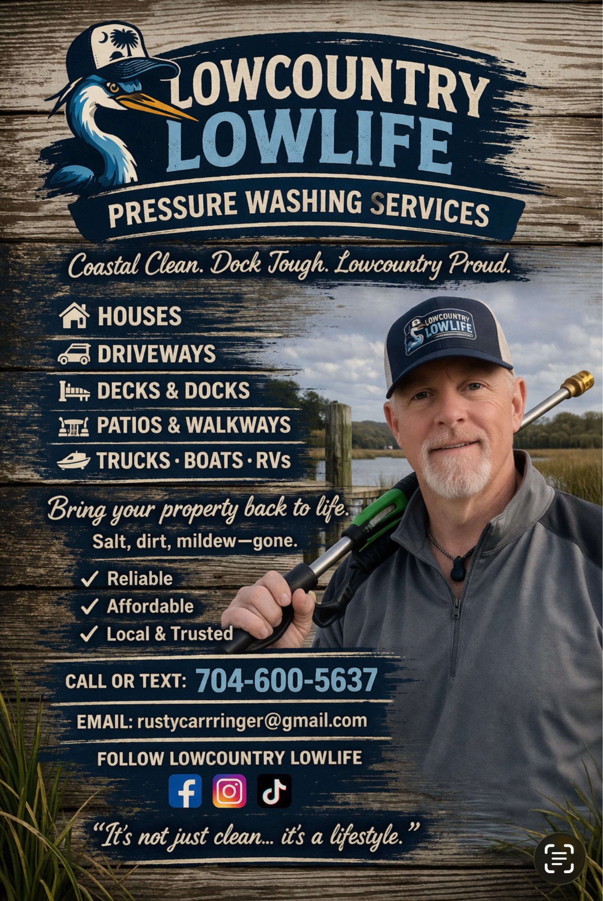 LowCountry Lowlife Pressure Washing & Cleaning Logo