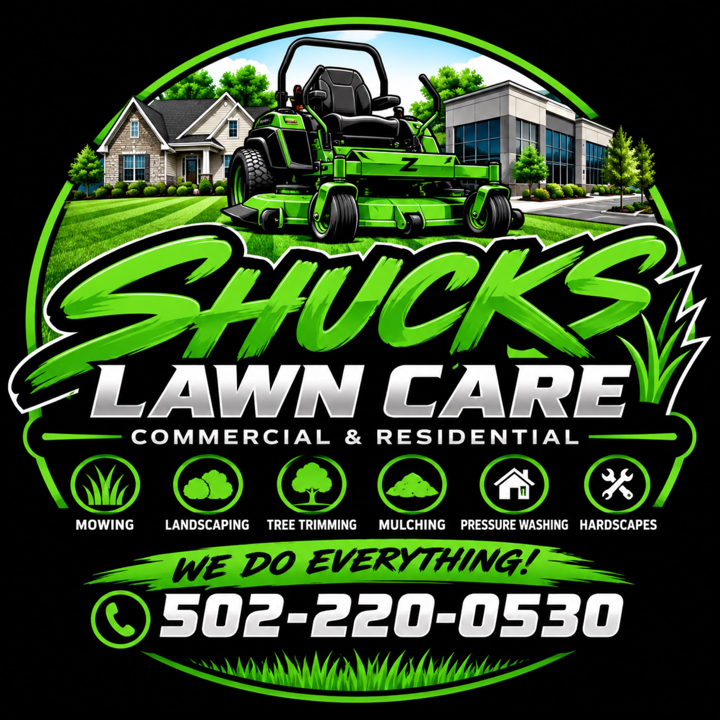 Shucks lawn care Logo