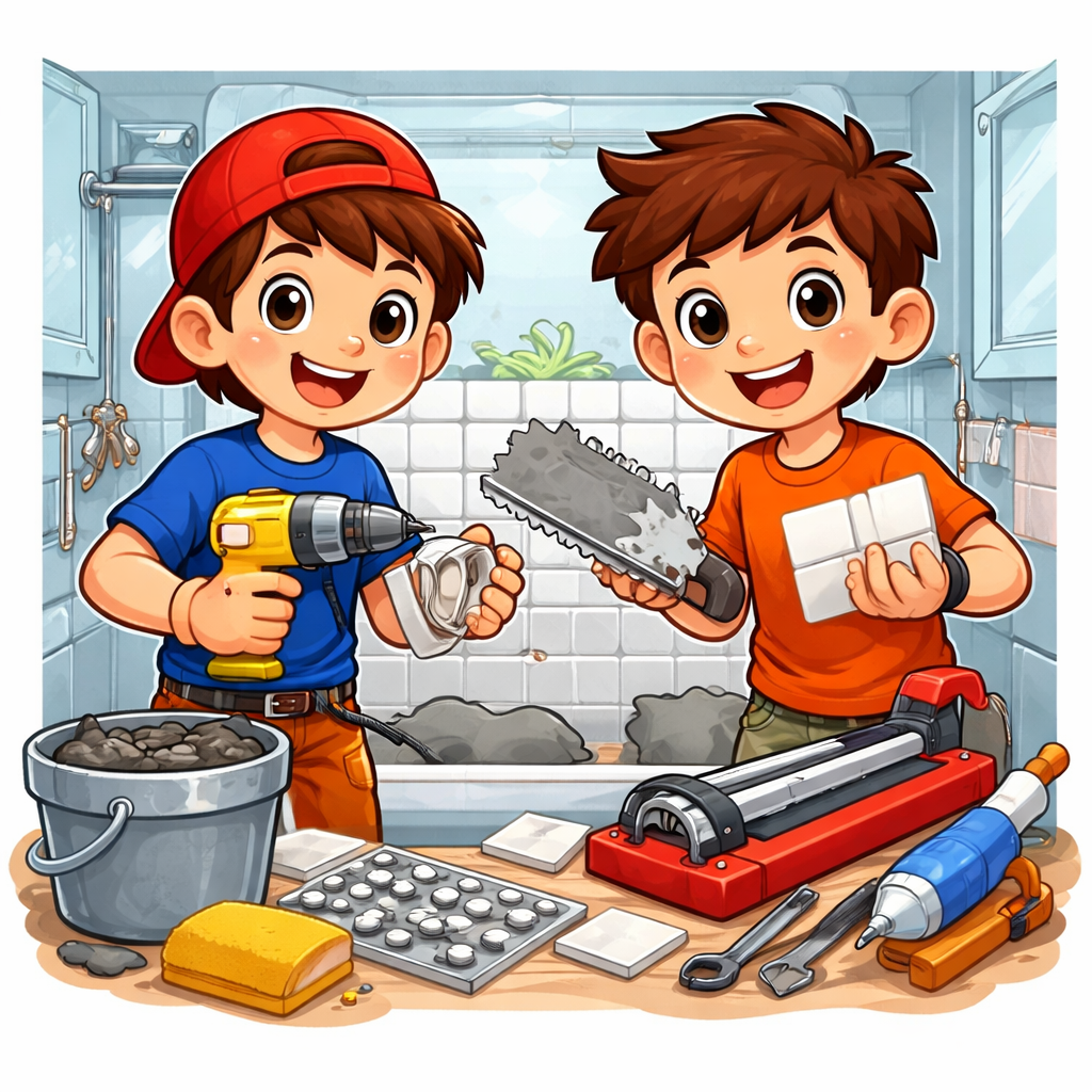 T&T Tile and Bath Remodeling Logo