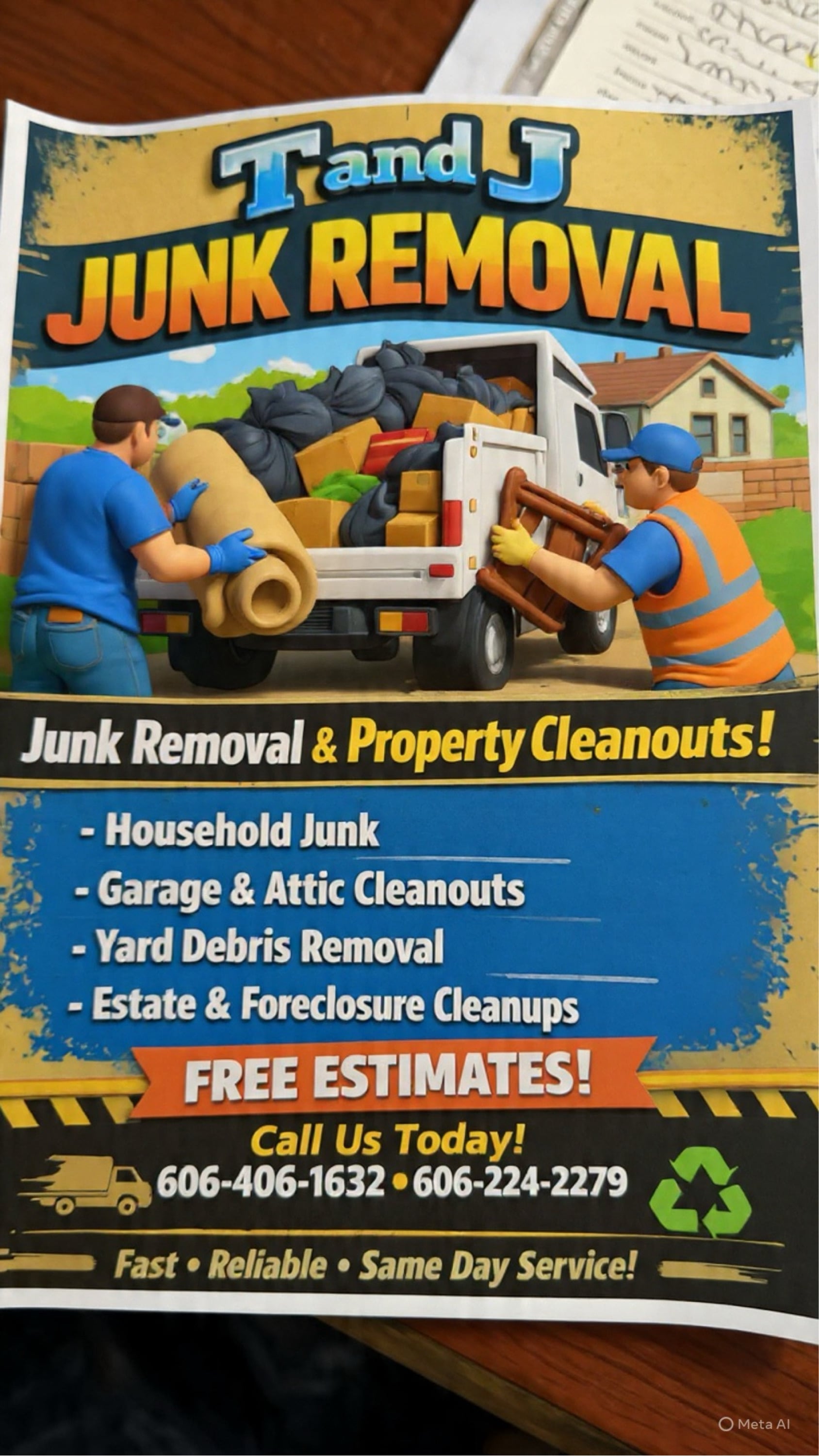 T&j junk removal Logo