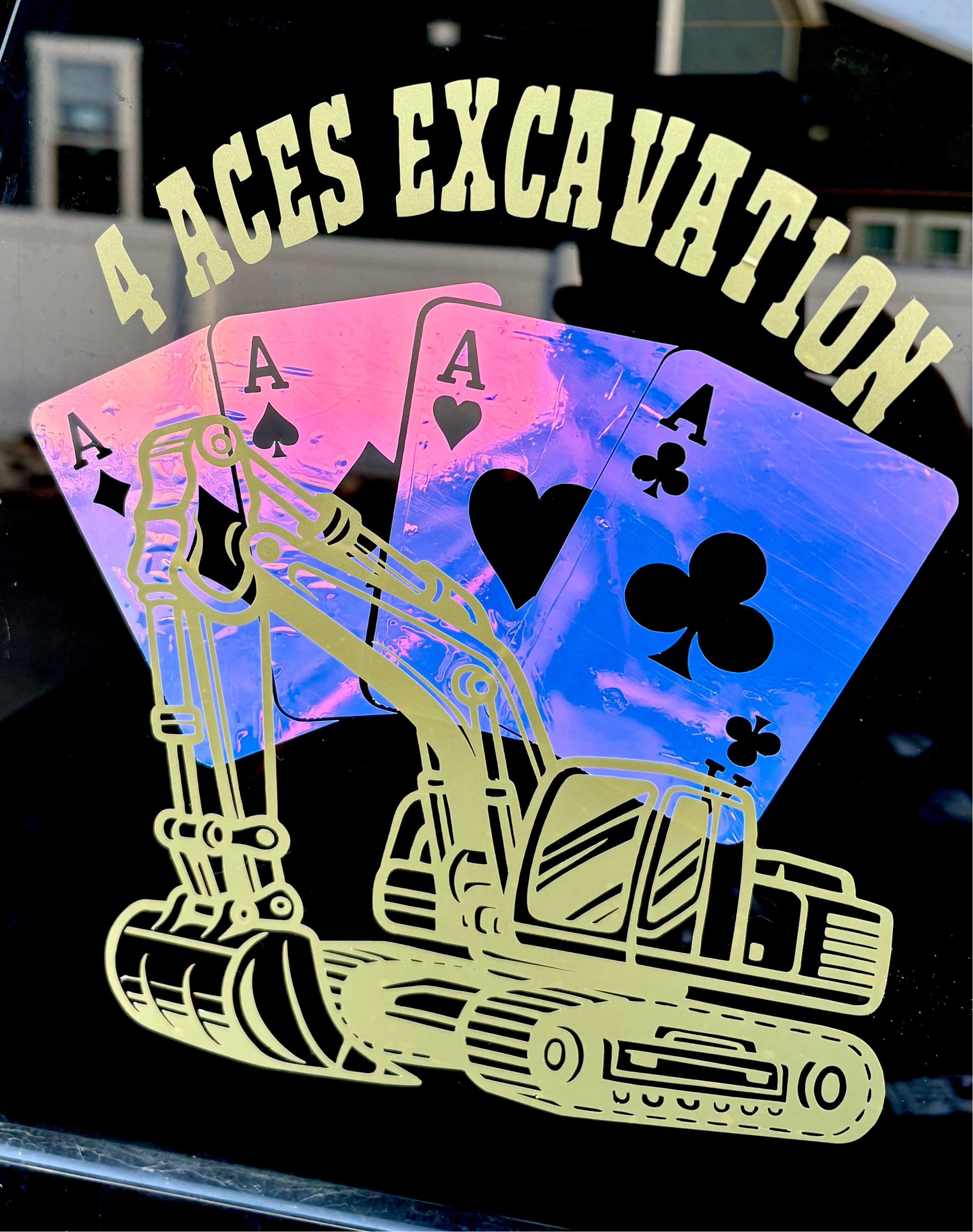 4 Aces Excavation Logo