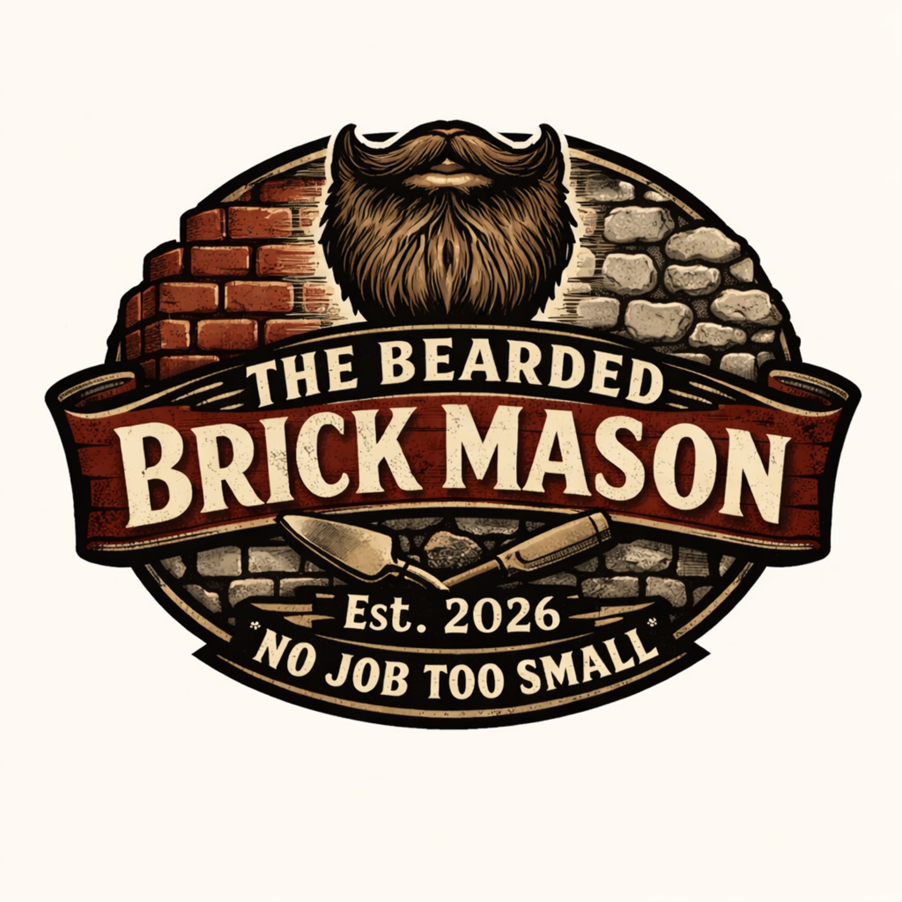 The Bearded Brick Mason Logo