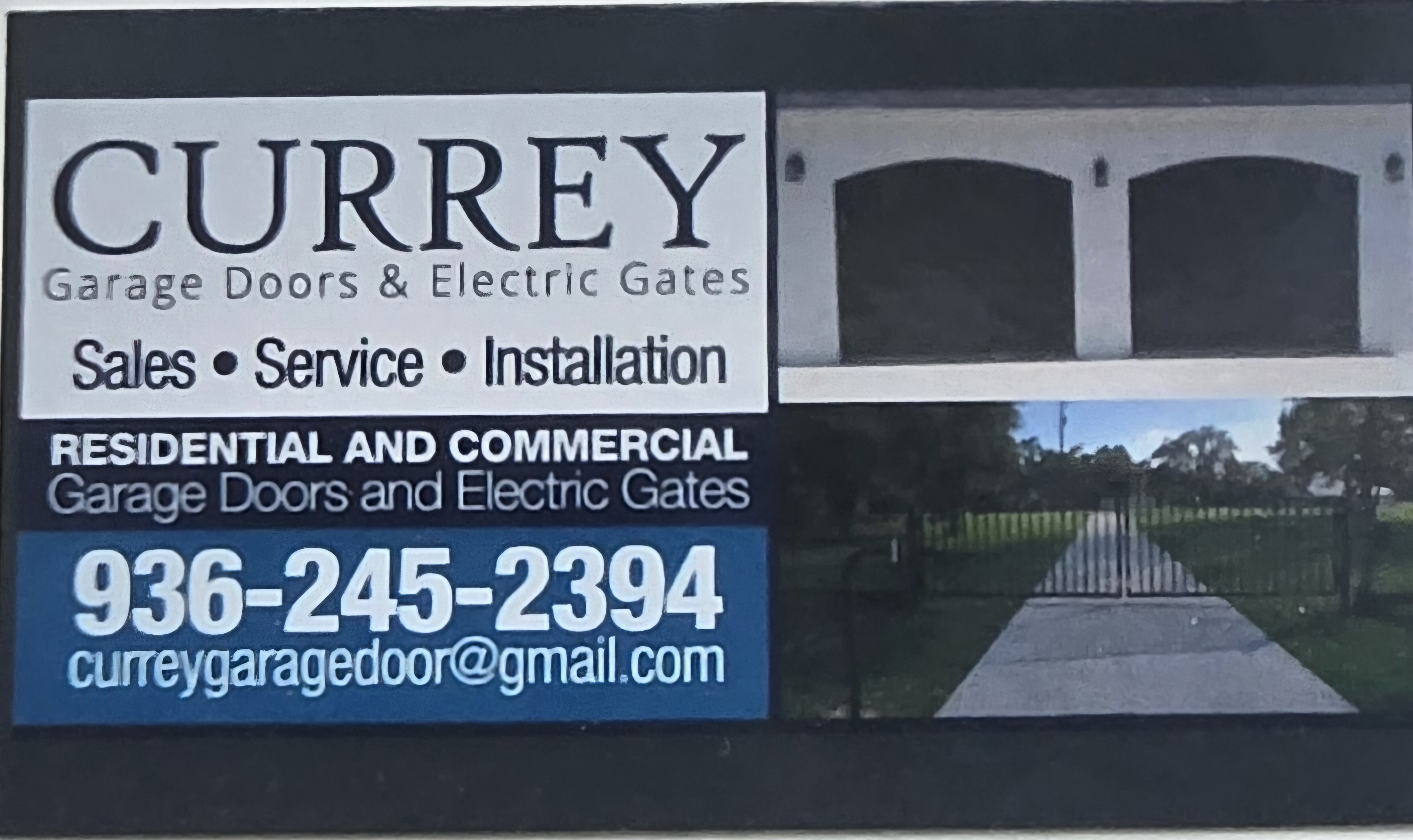 Currey Garage Door & Electric Gates Logo