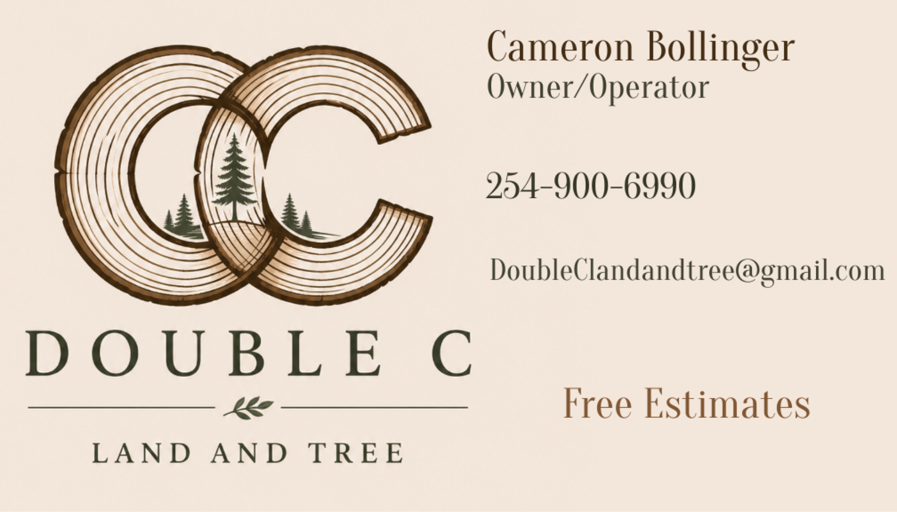double C land and tree Logo