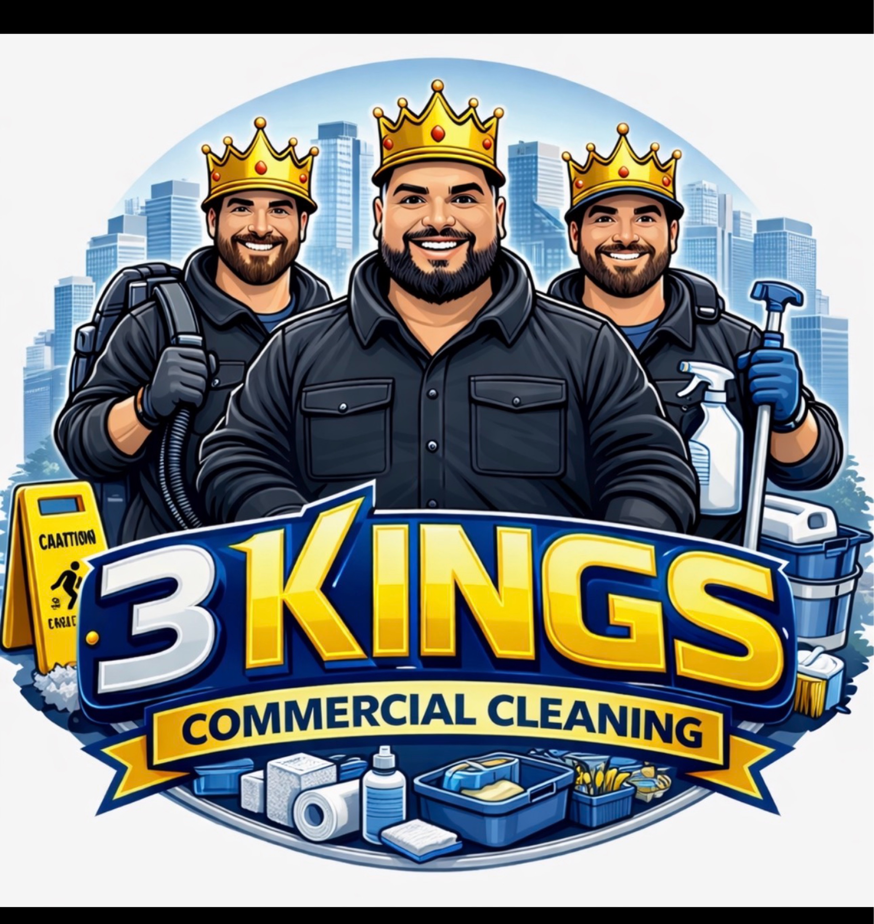 3 kings Commercial cleaning Logo