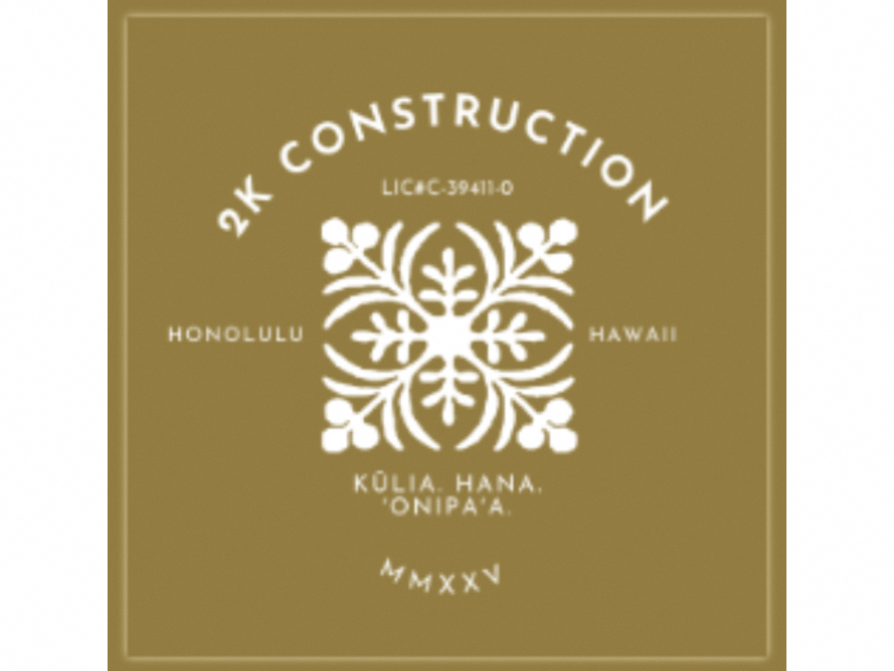 2K Construction, LLC Logo