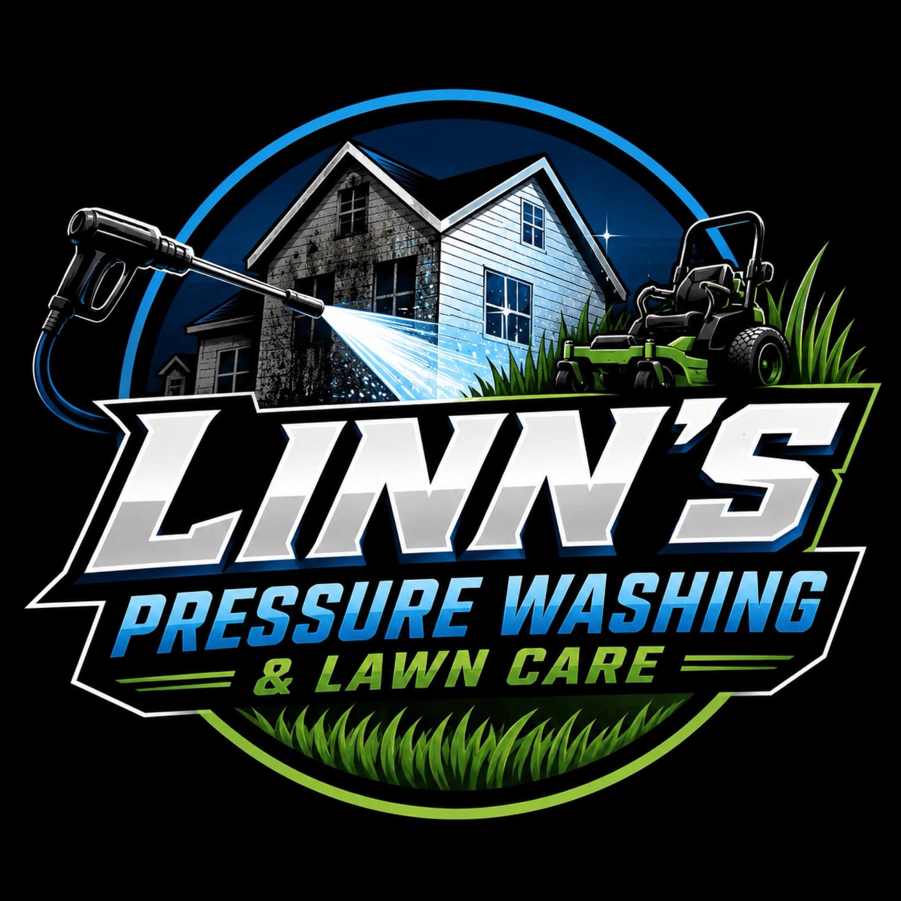 Linns Pressure Washing & Lawn care Logo