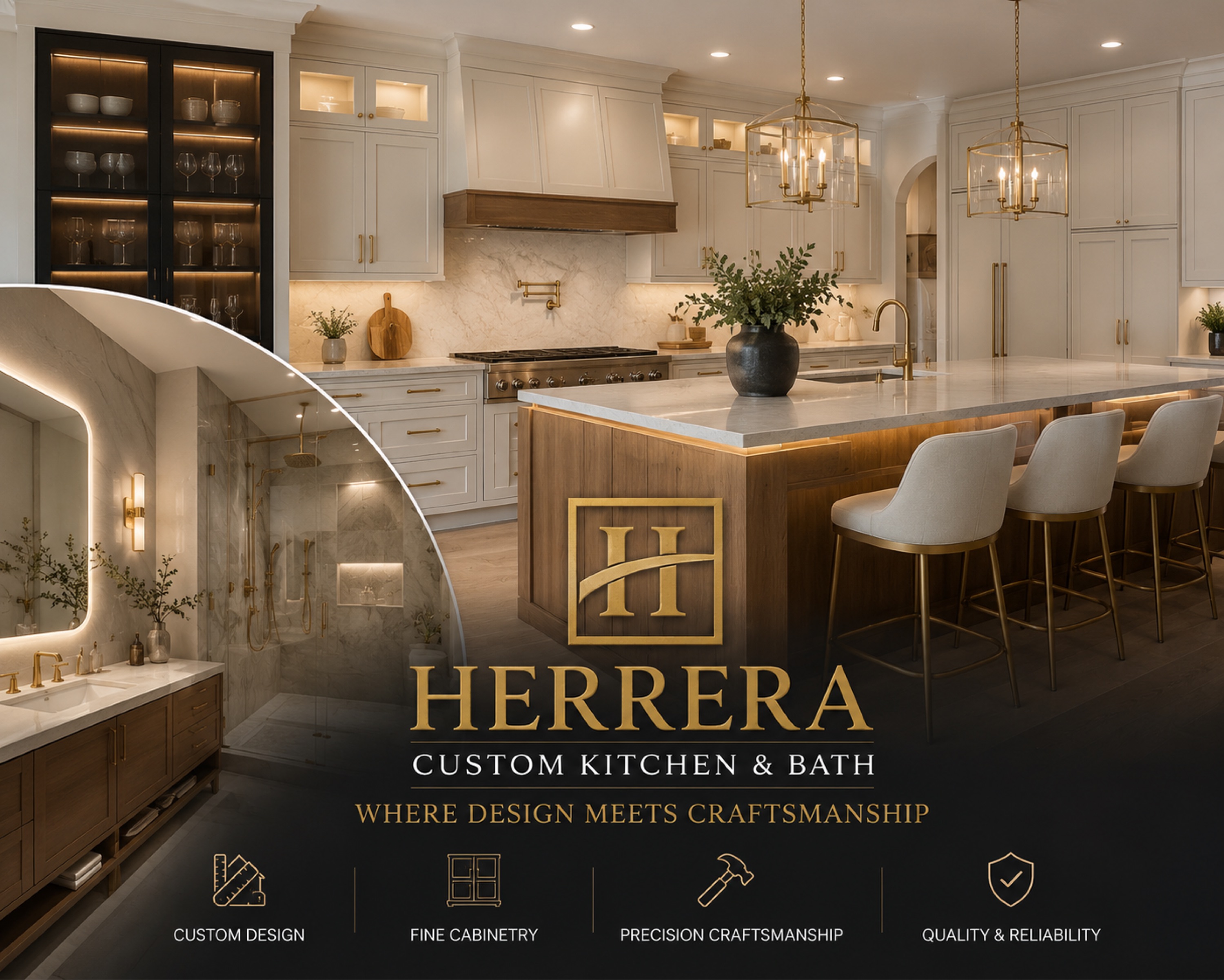 Herrera Custom Kitchen and Bath Logo