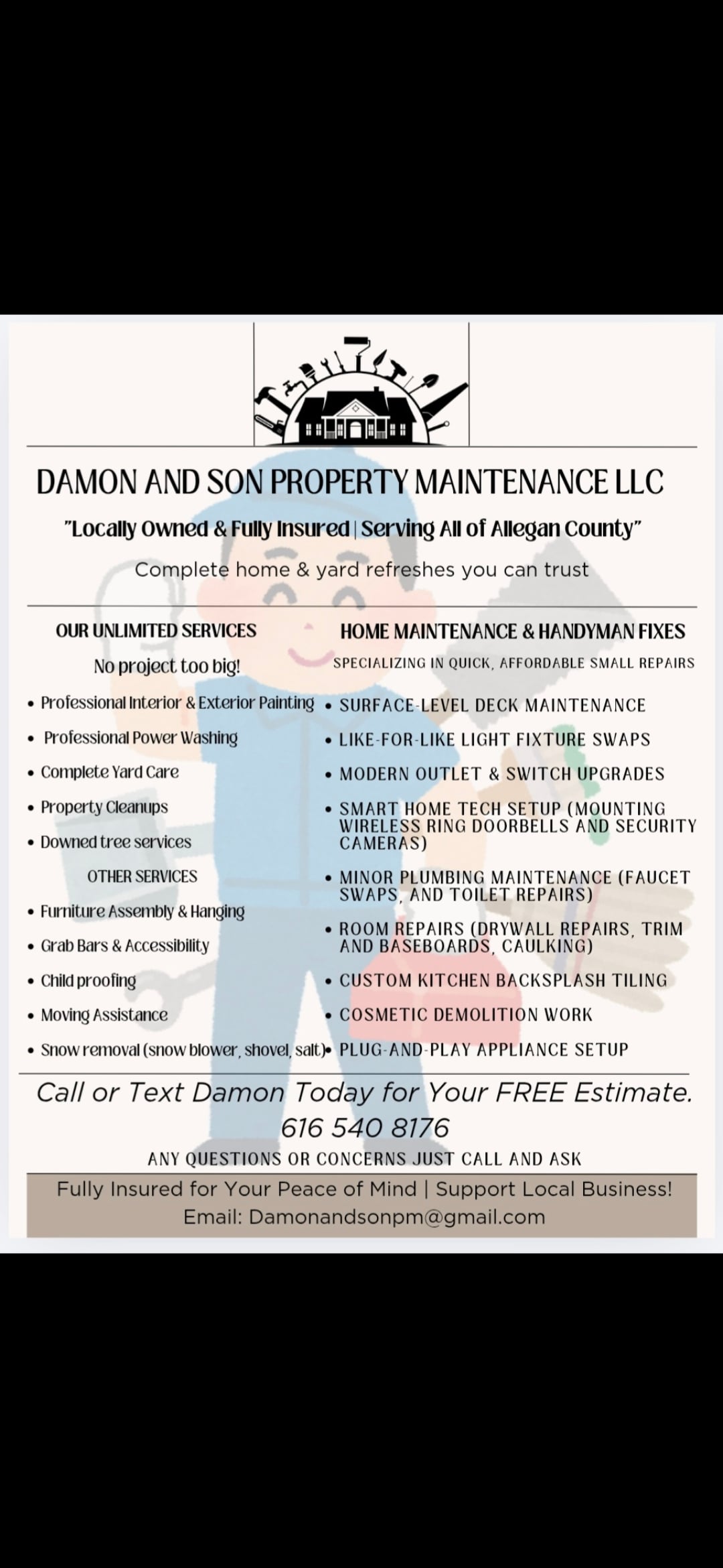 Damon and Son Property Maintenance LLC Logo