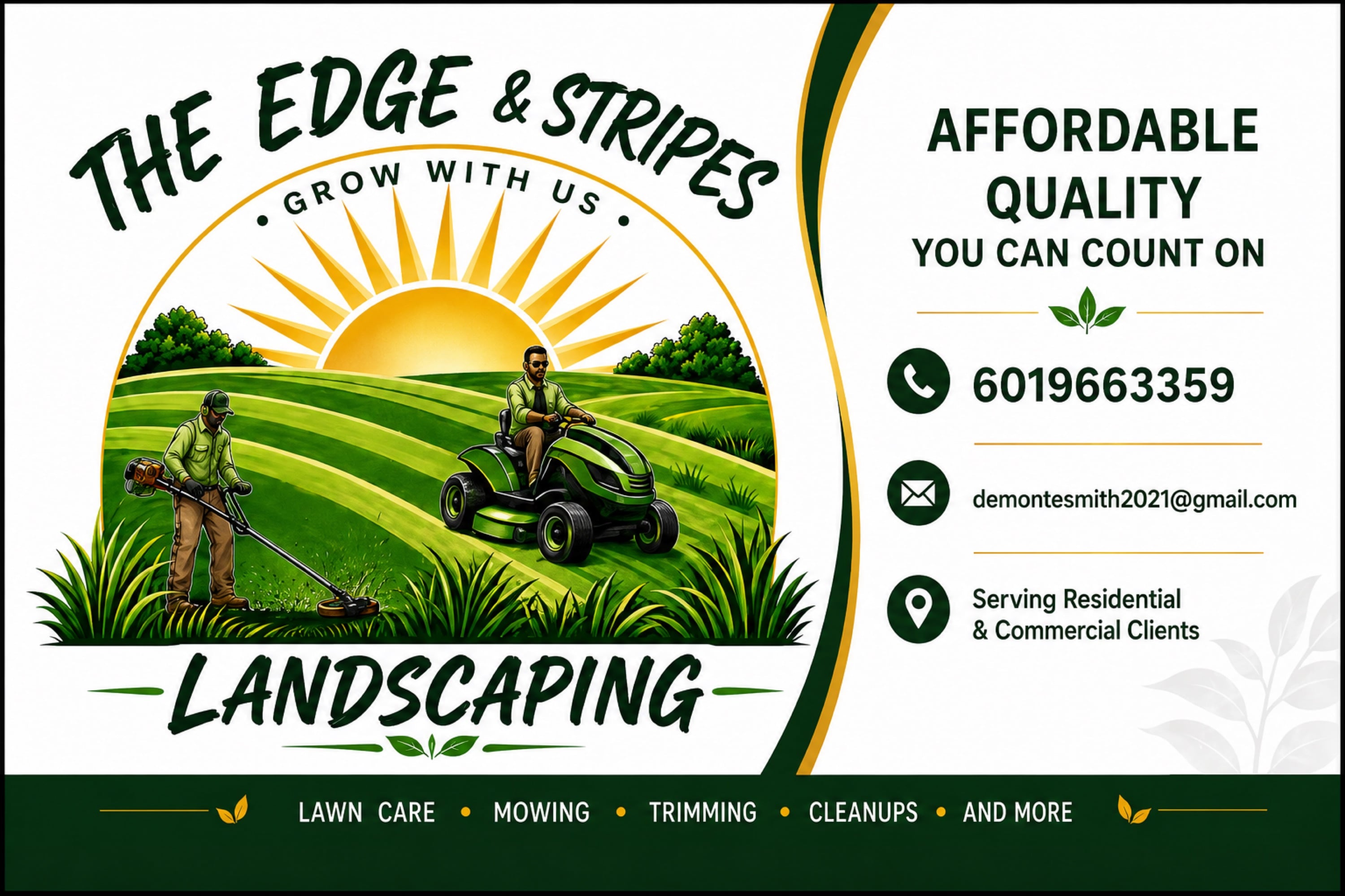Edge & Stripes Landscaping Logo