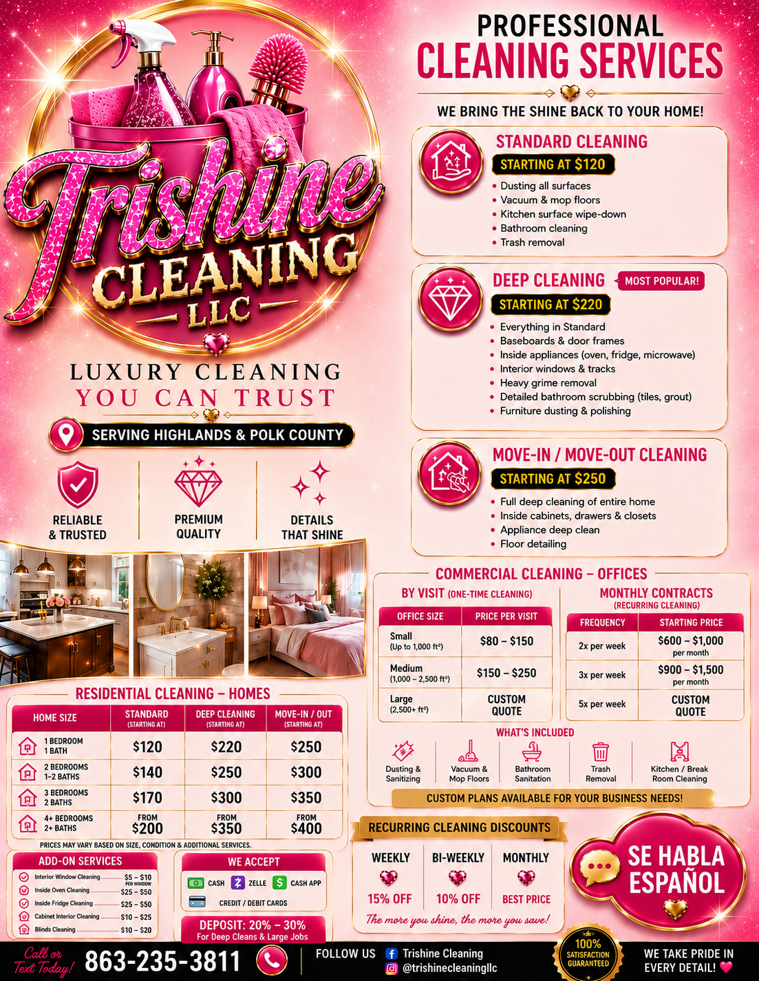 Trishine Cleaning LLC Logo