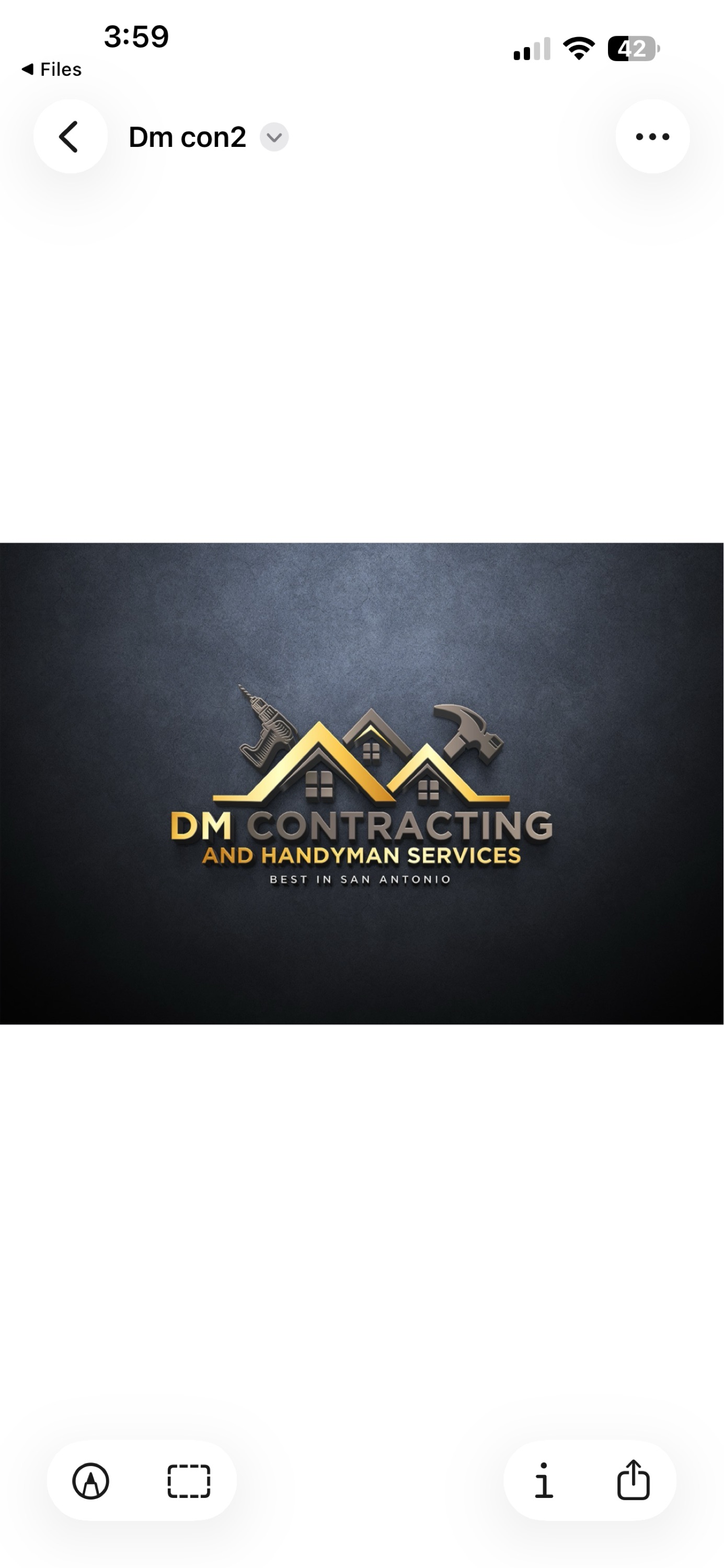 Dm contracting and handyman services Logo