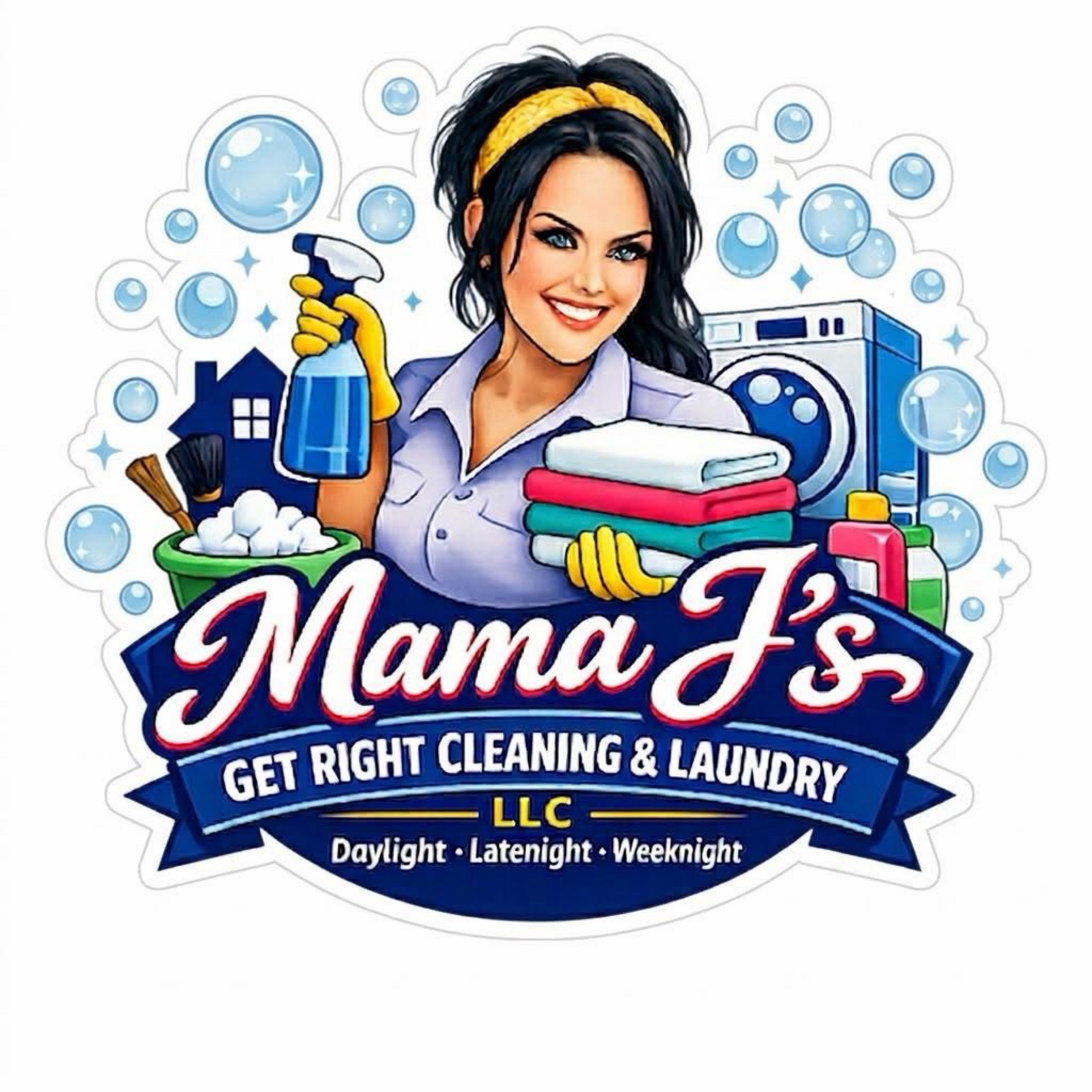 Mama Js Get Right Cleaning & Laundry Logo