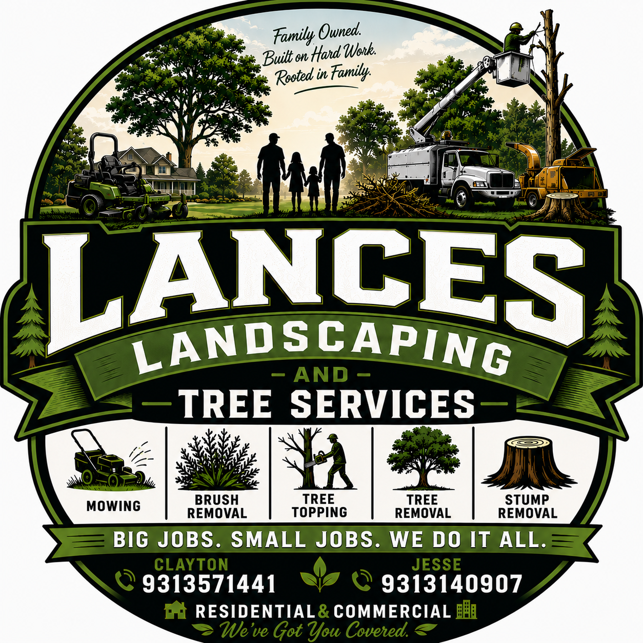 Lances landscaping and tree services Logo