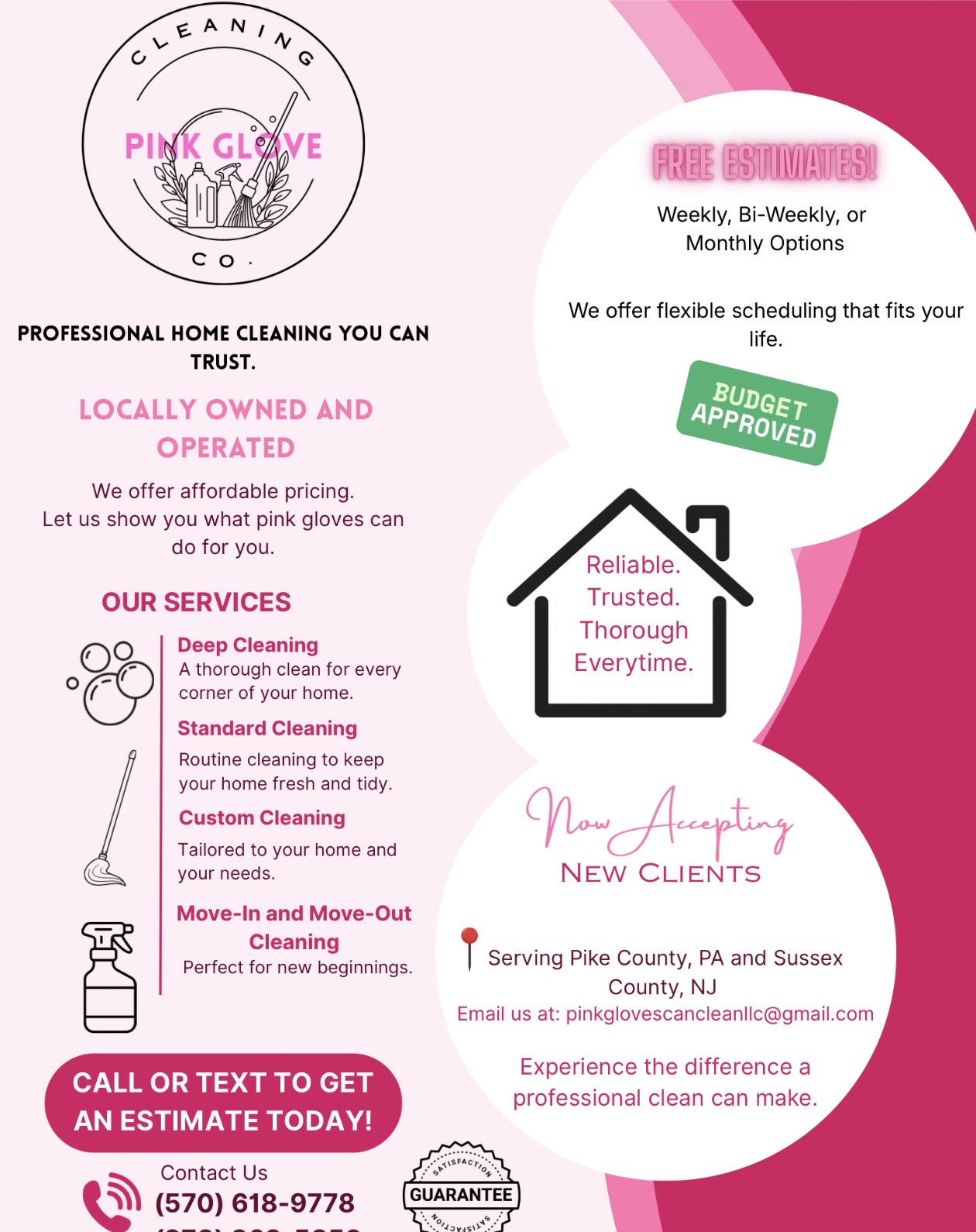 Pink Gloves Cleaning LLC Logo