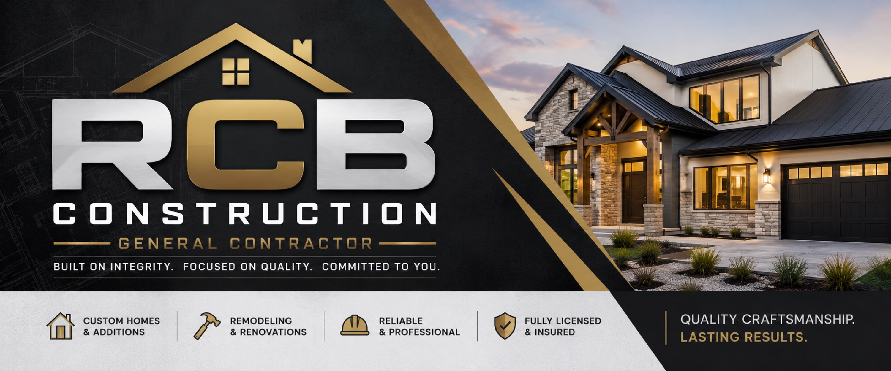 R C B CONSTRUCTION Logo