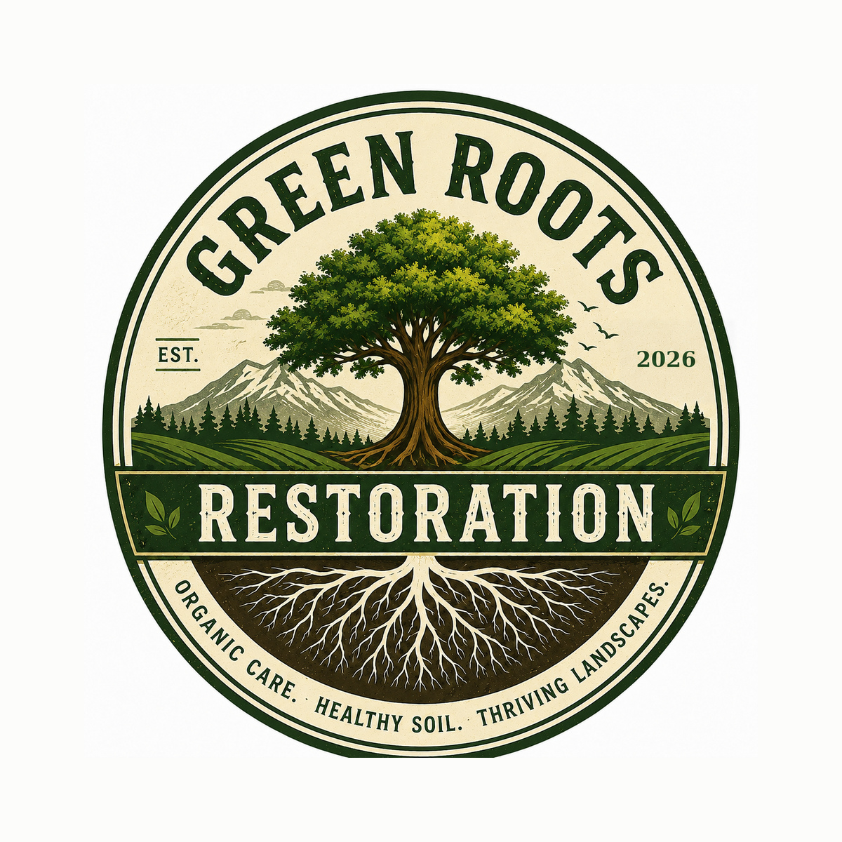 Green Roots Restoration Logo